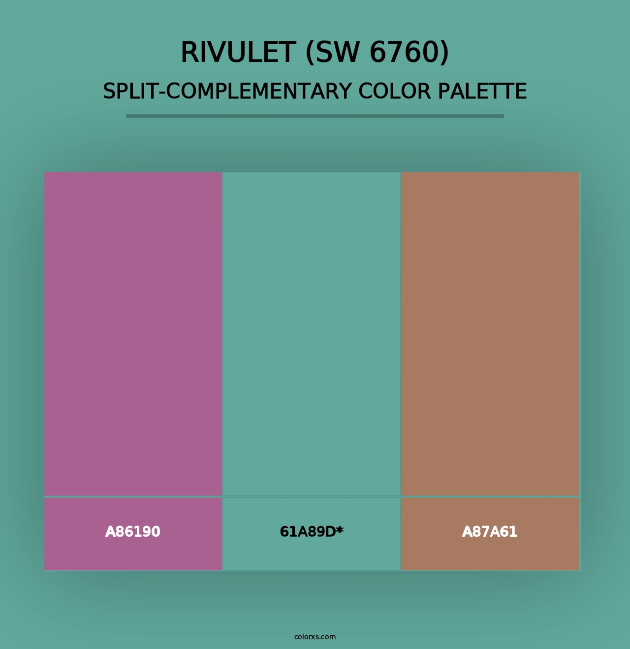 Rivulet (SW 6760) - Split-Complementary Color Palette