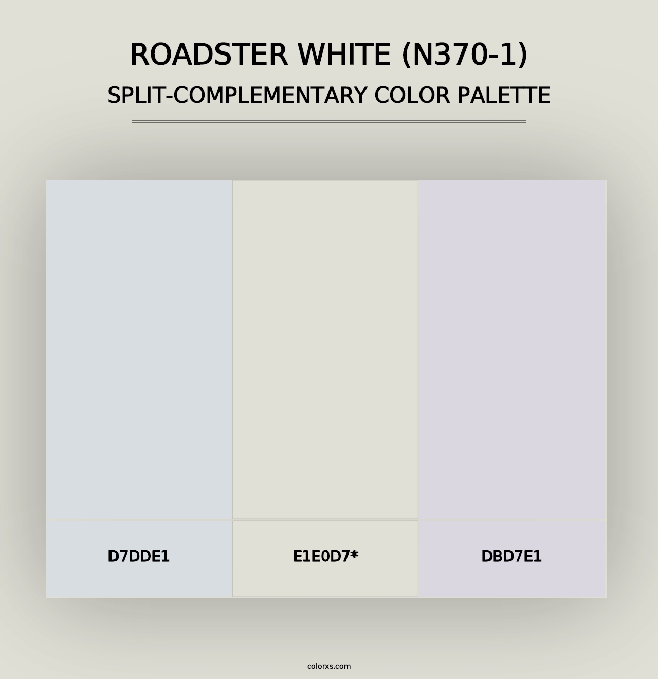 Roadster White (N370-1) - Split-Complementary Color Palette