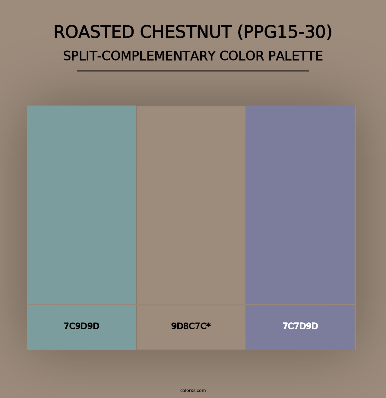 Roasted Chestnut (PPG15-30) - Split-Complementary Color Palette