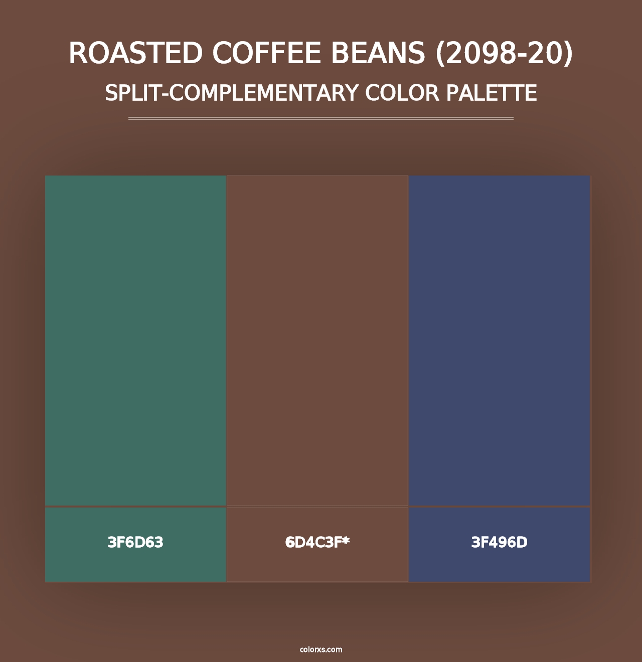 Roasted Coffee Beans (2098-20) - Split-Complementary Color Palette