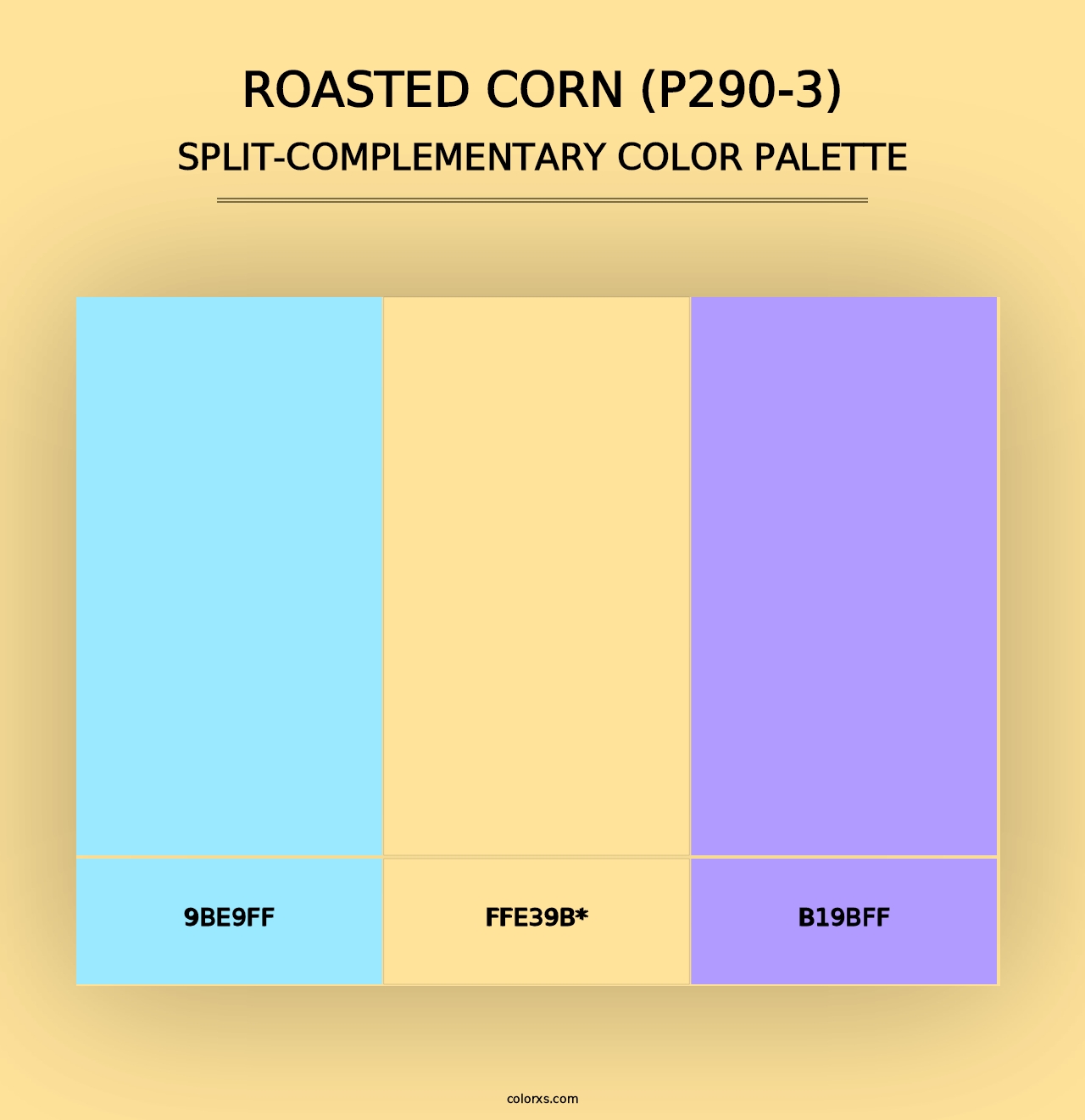 Roasted Corn (P290-3) - Split-Complementary Color Palette