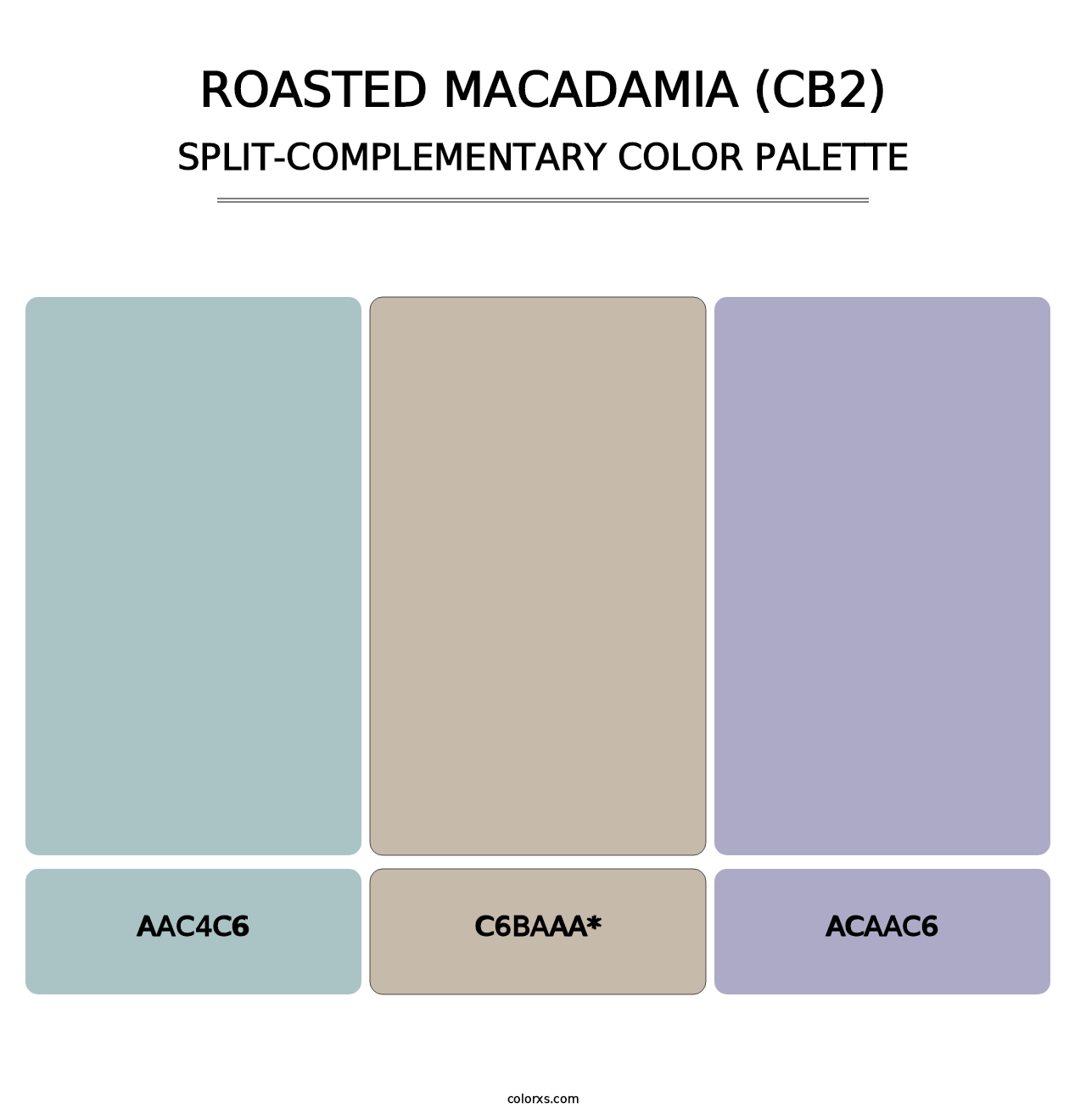 Roasted Macadamia (CB2) - Split-Complementary Color Palette