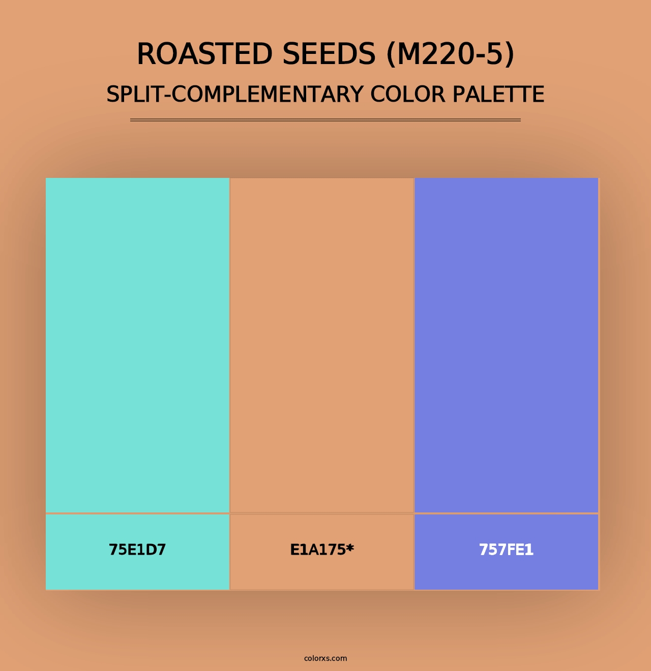 Roasted Seeds (M220-5) - Split-Complementary Color Palette