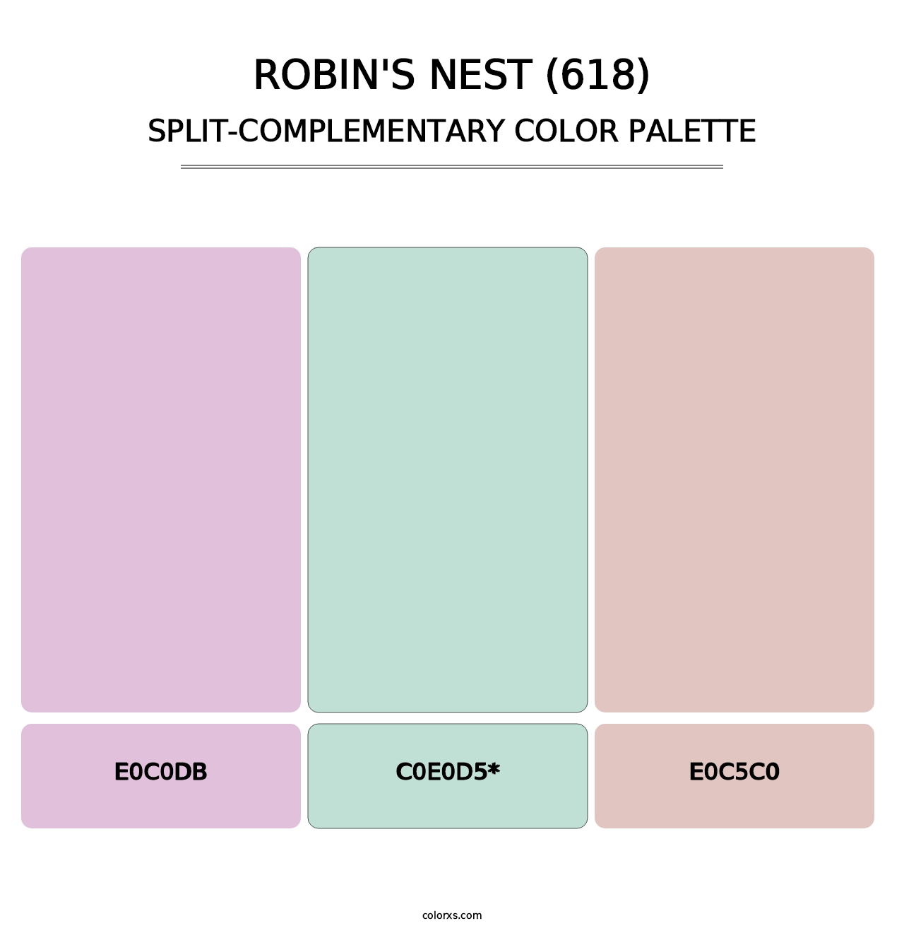 Robin's Nest (618) - Split-Complementary Color Palette