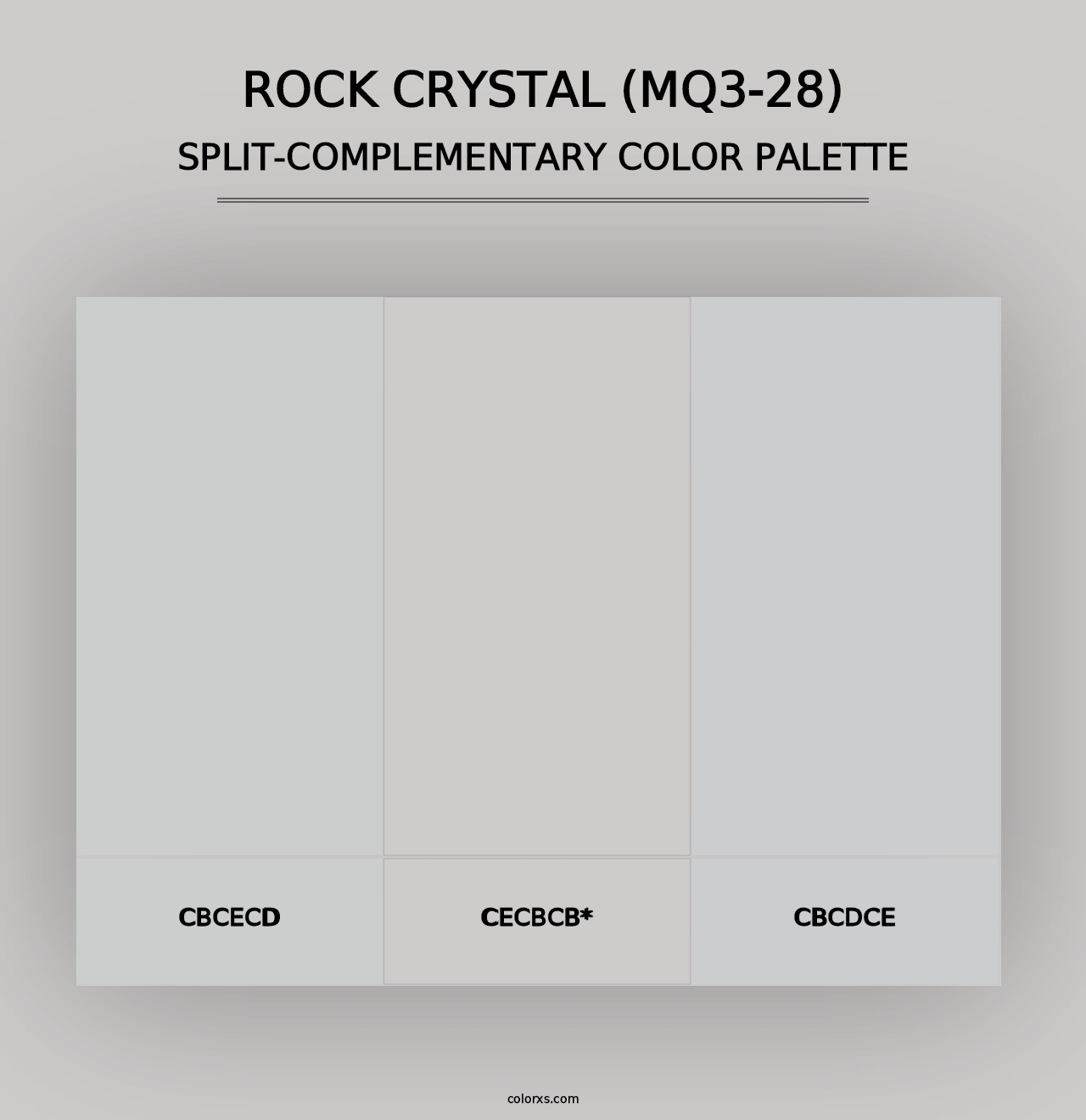 Rock Crystal (MQ3-28) - Split-Complementary Color Palette