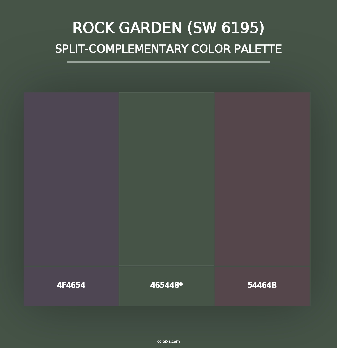 Rock Garden (SW 6195) - Split-Complementary Color Palette