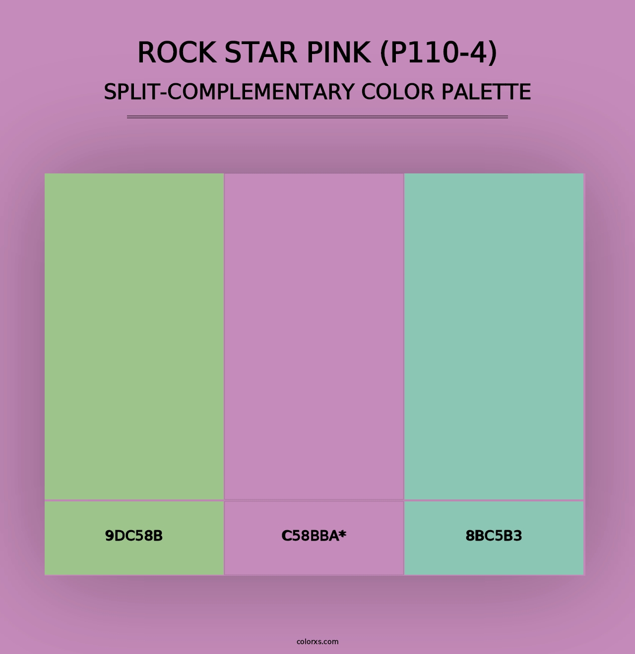 Rock Star Pink (P110-4) - Split-Complementary Color Palette