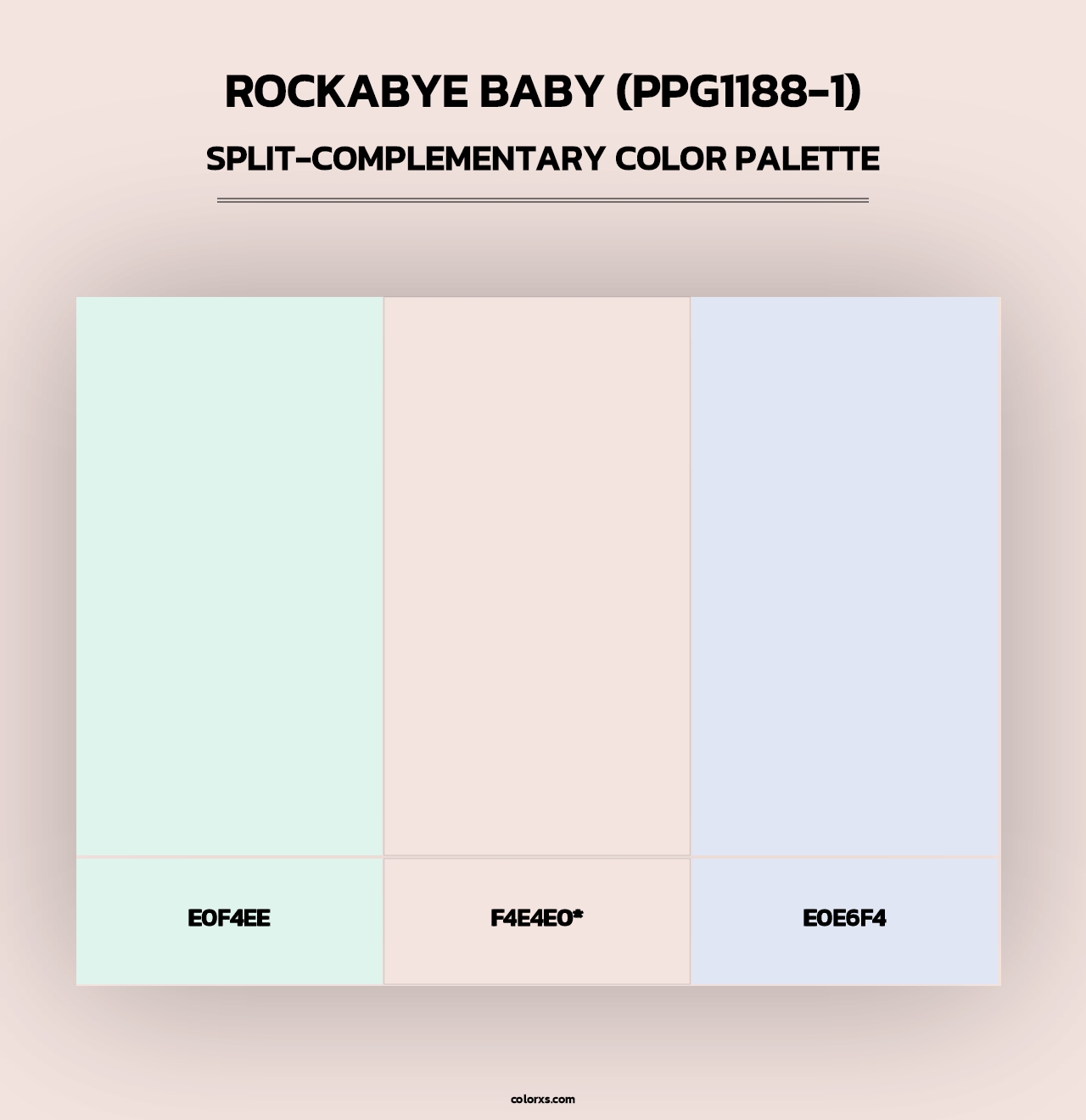 Rockabye Baby (PPG1188-1) - Split-Complementary Color Palette