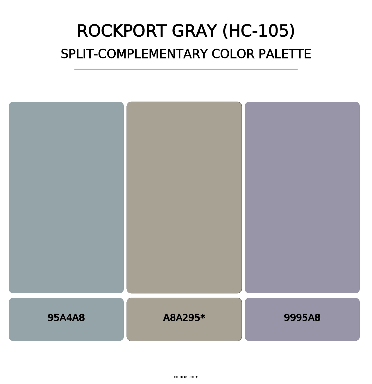 Rockport Gray (HC-105) - Split-Complementary Color Palette