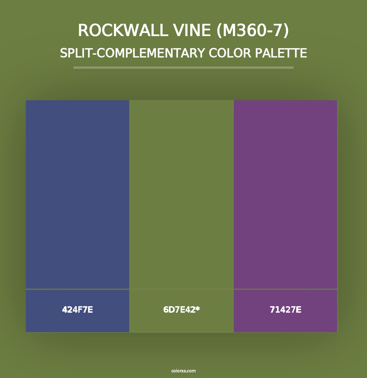 Rockwall Vine (M360-7) - Split-Complementary Color Palette