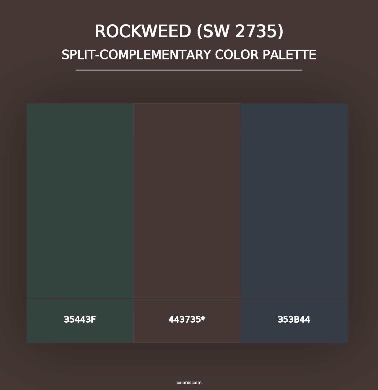 Rockweed (SW 2735) - Split-Complementary Color Palette