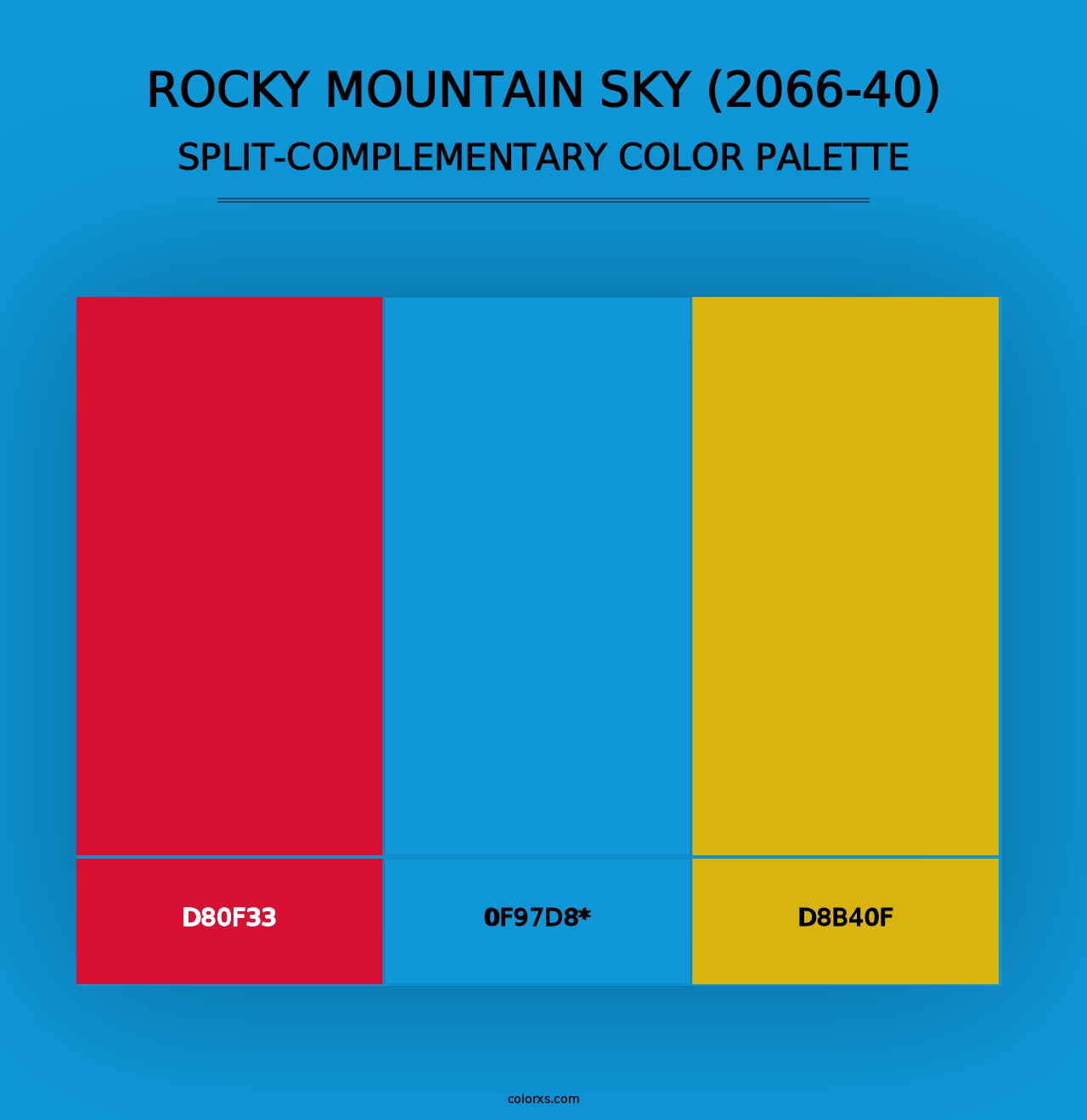 Rocky Mountain Sky (2066-40) - Split-Complementary Color Palette