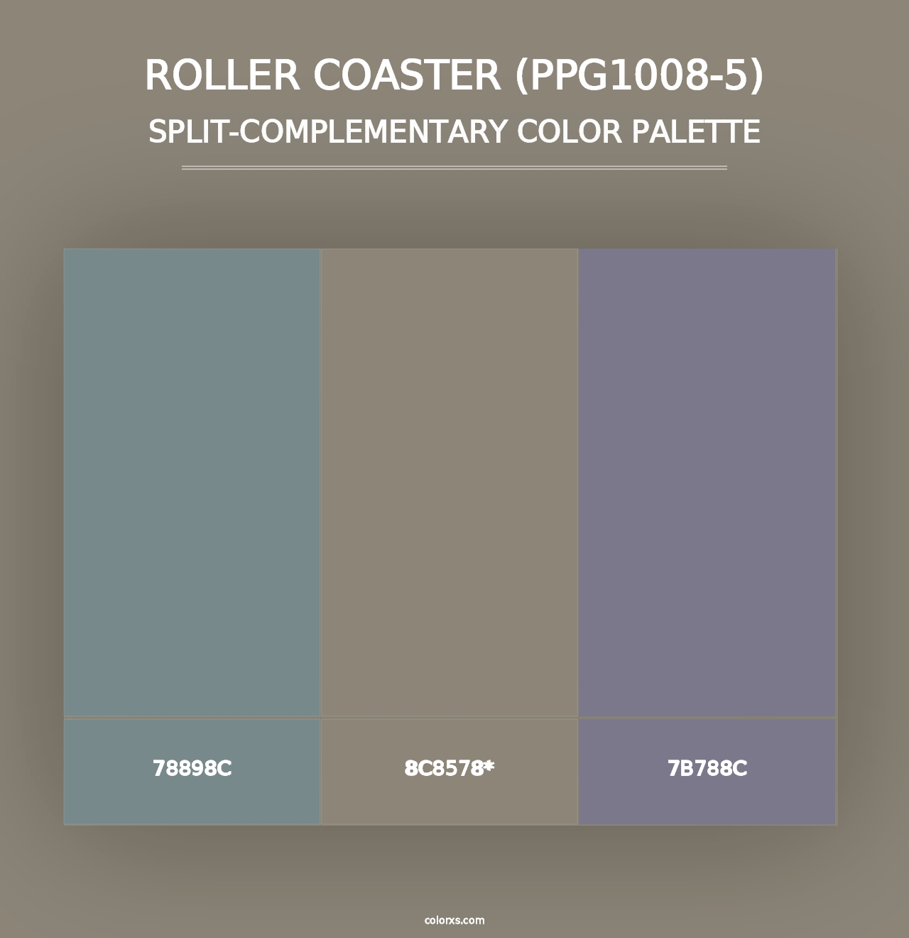 Roller Coaster (PPG1008-5) - Split-Complementary Color Palette