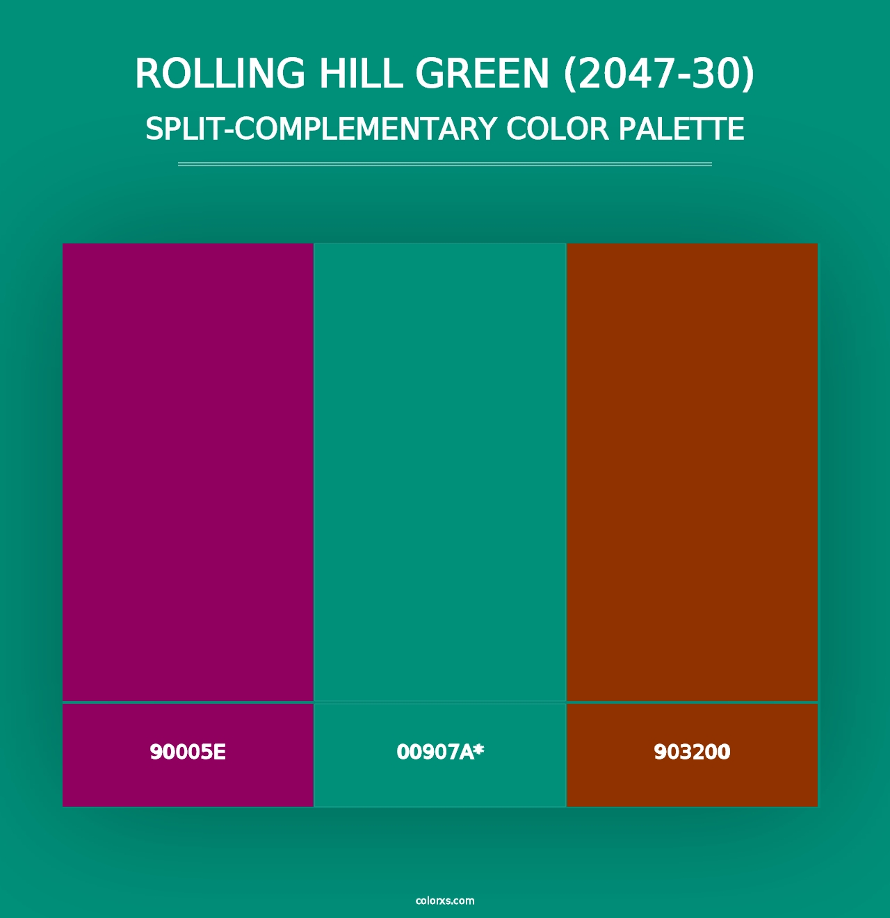 Rolling Hill Green (2047-30) - Split-Complementary Color Palette