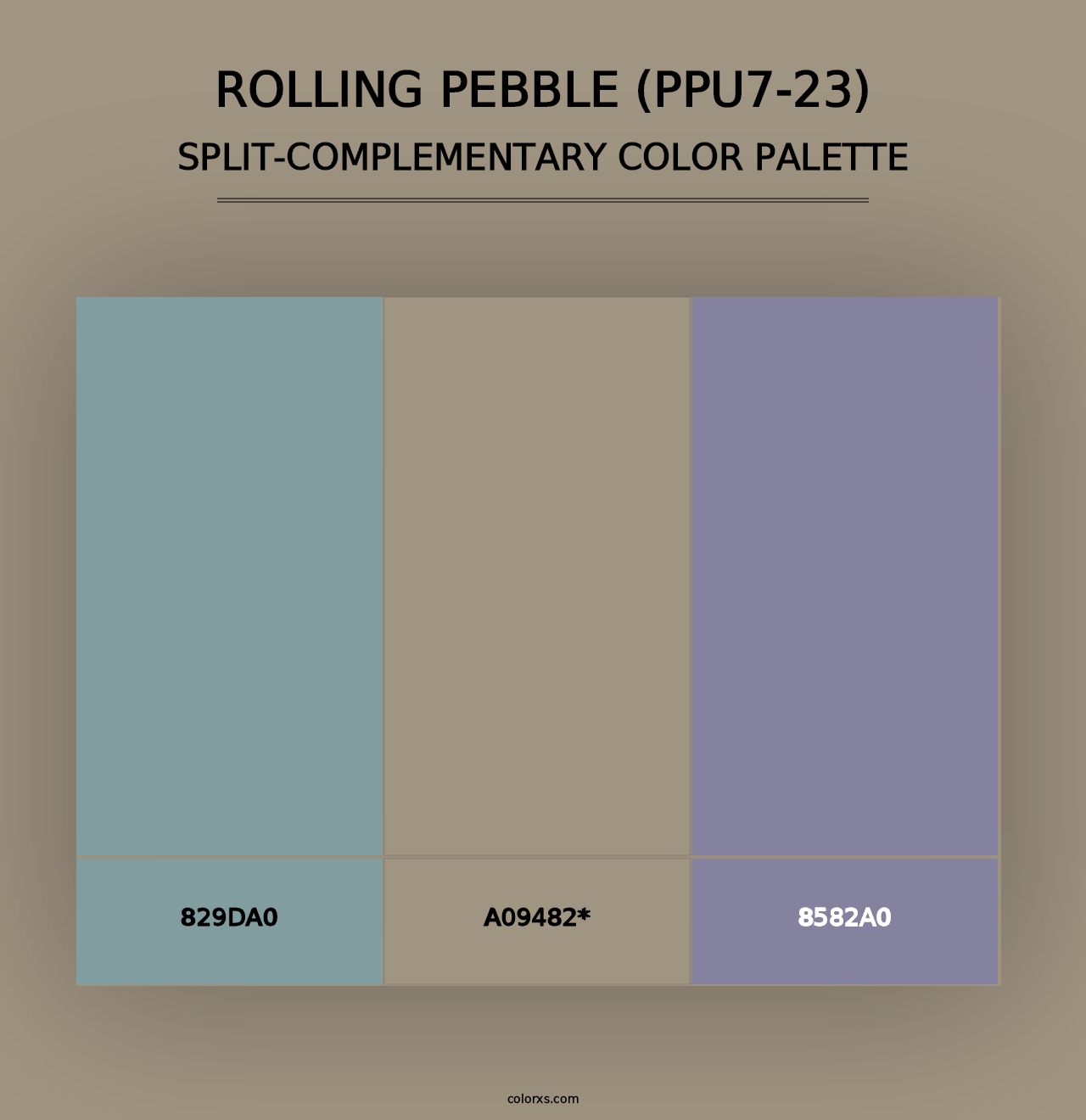 Rolling Pebble (PPU7-23) - Split-Complementary Color Palette