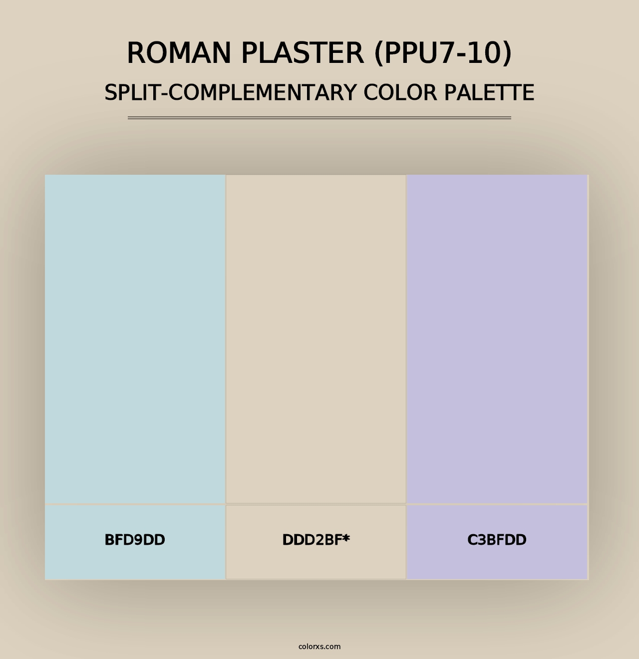 Roman Plaster (PPU7-10) - Split-Complementary Color Palette