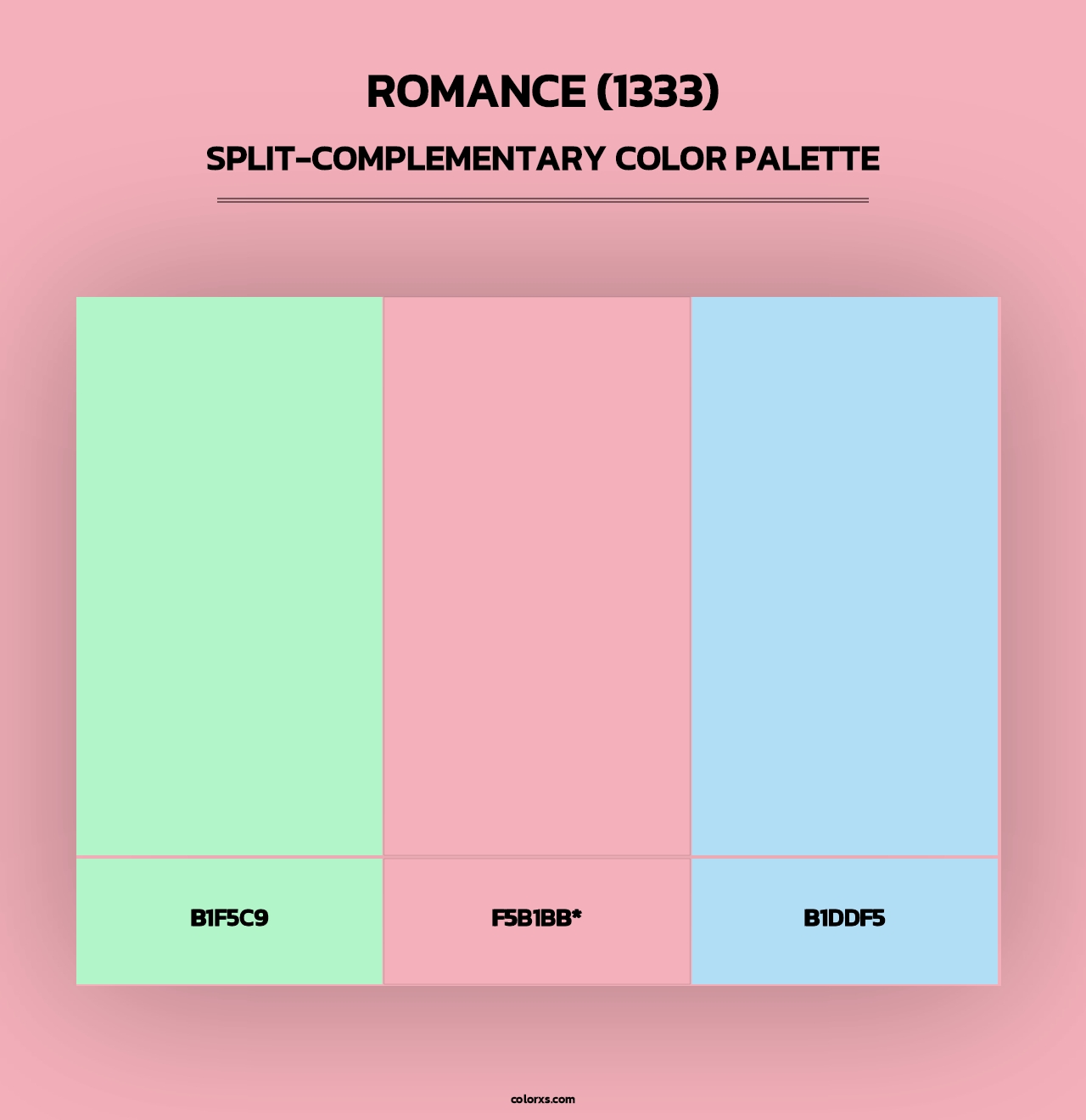 Romance (1333) - Split-Complementary Color Palette