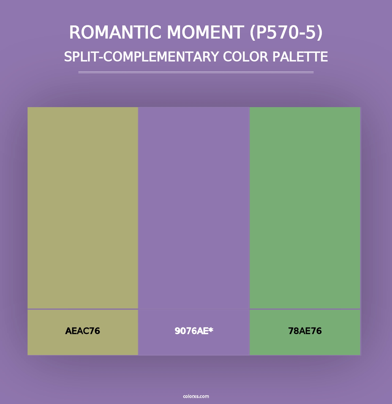 Romantic Moment (P570-5) - Split-Complementary Color Palette