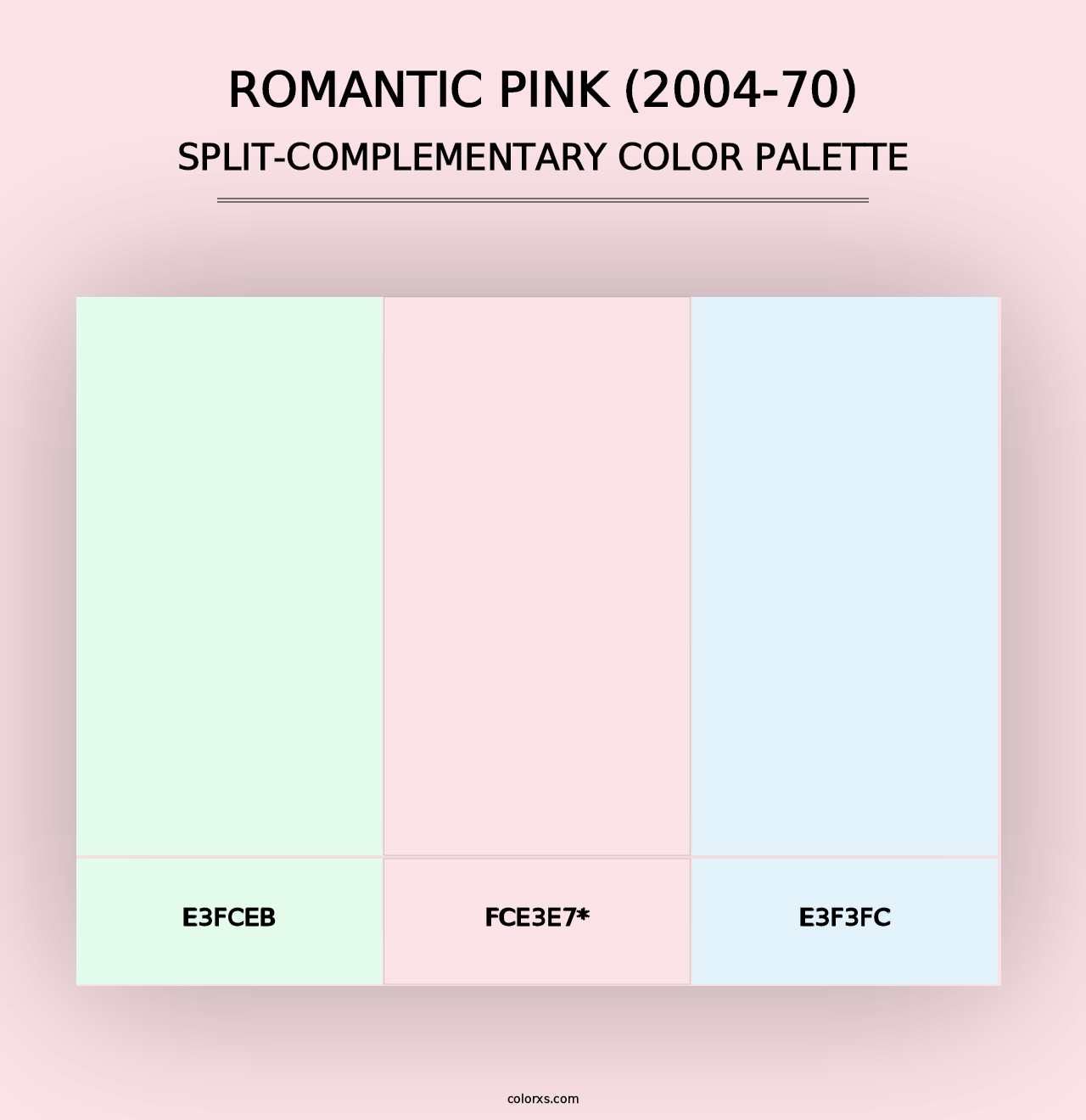 Romantic Pink (2004-70) - Split-Complementary Color Palette