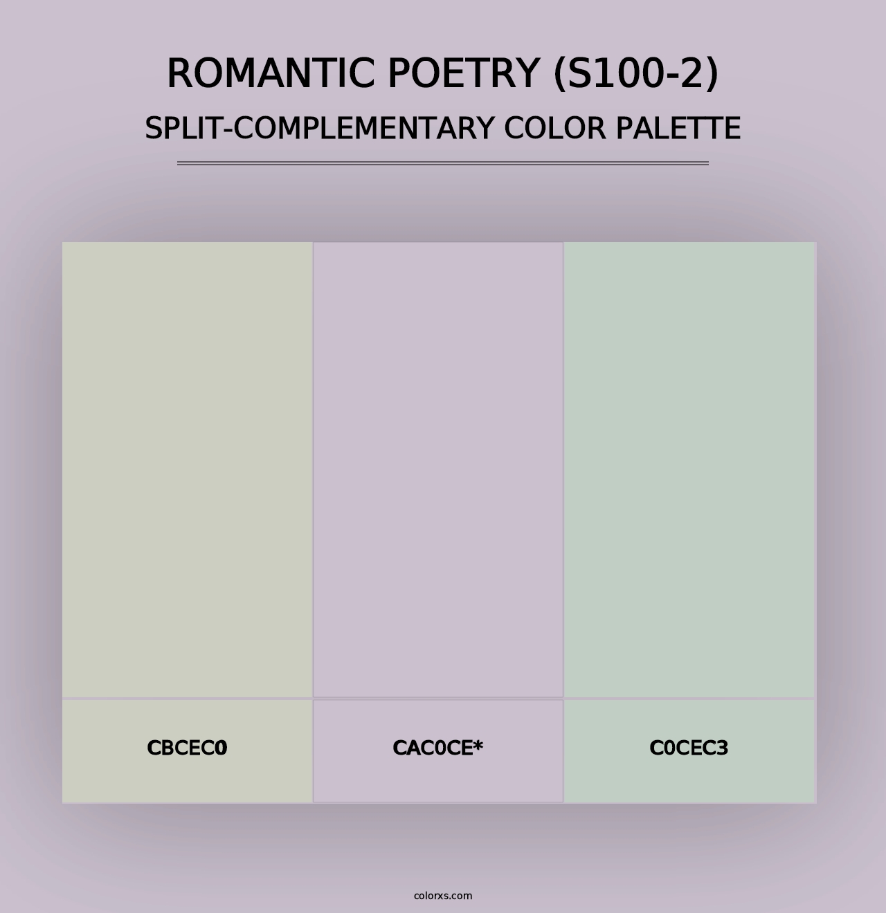 Romantic Poetry (S100-2) - Split-Complementary Color Palette