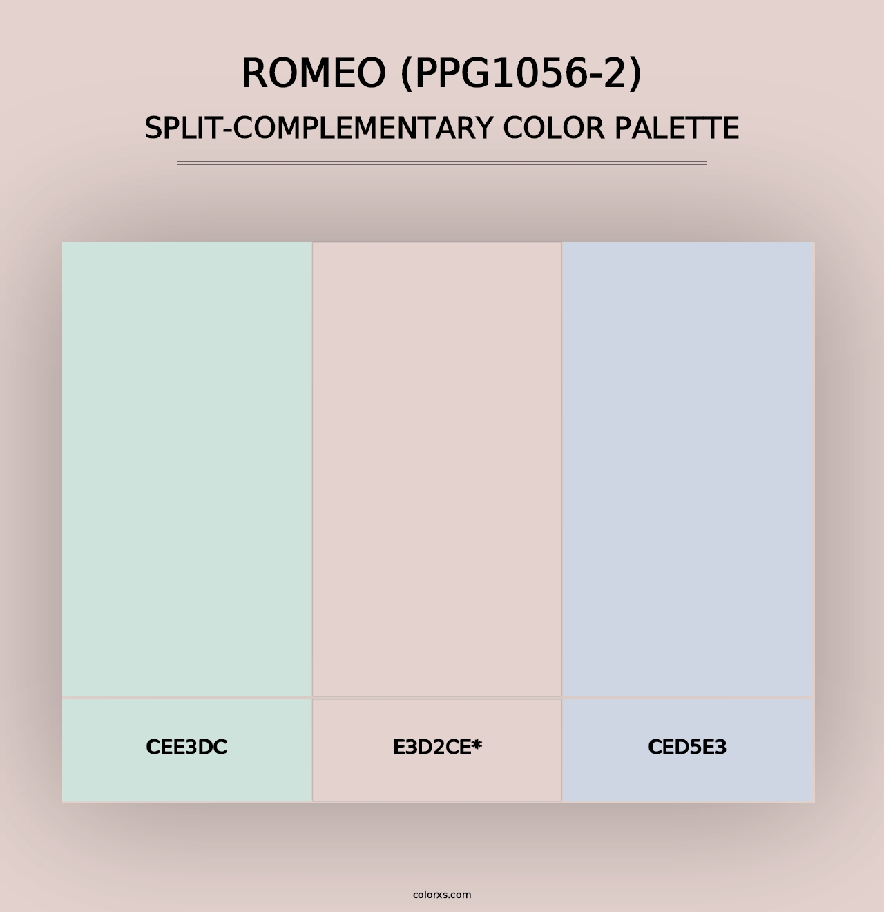 Romeo (PPG1056-2) - Split-Complementary Color Palette