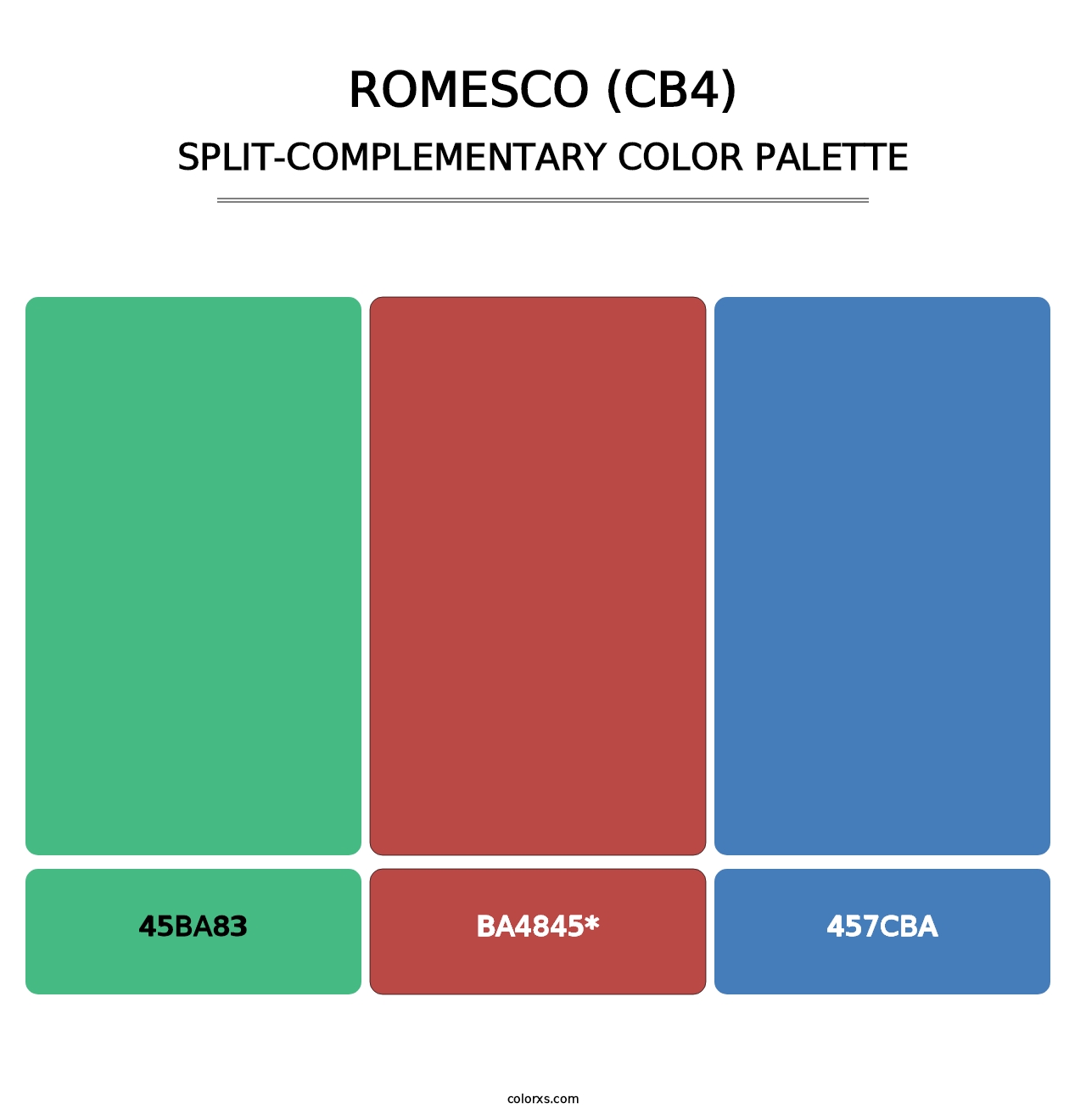 Romesco (CB4) - Split-Complementary Color Palette