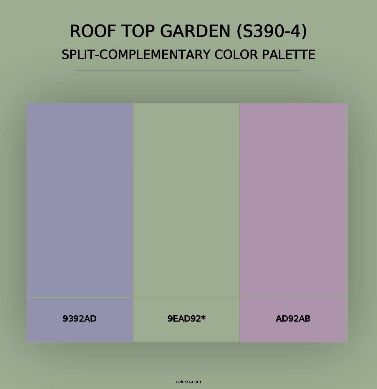 Roof Top Garden (S390-4) - Split-Complementary Color Palette