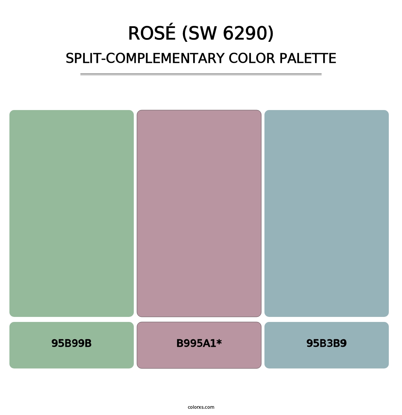 Rosé (SW 6290) - Split-Complementary Color Palette