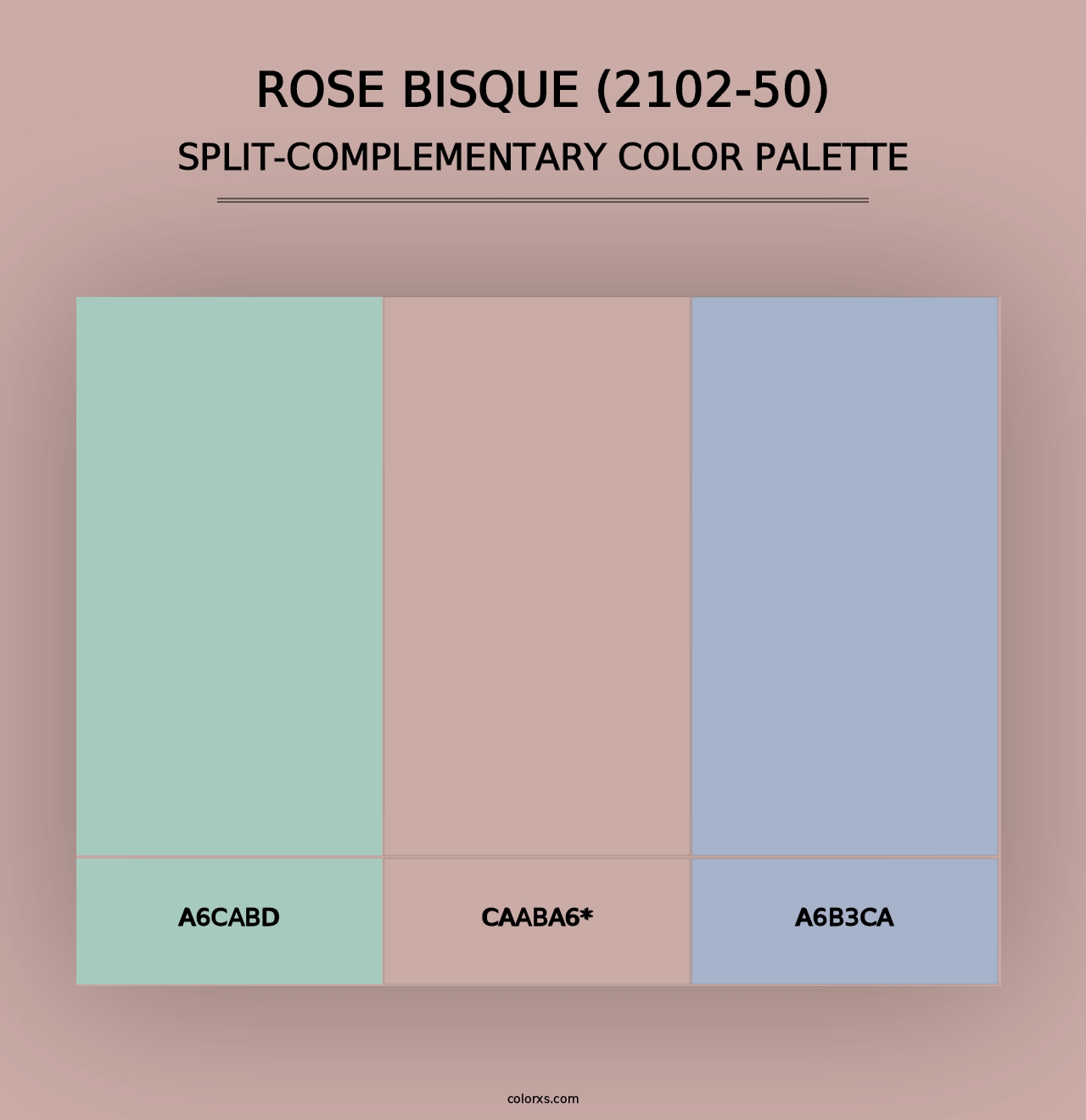 Rose Bisque (2102-50) - Split-Complementary Color Palette