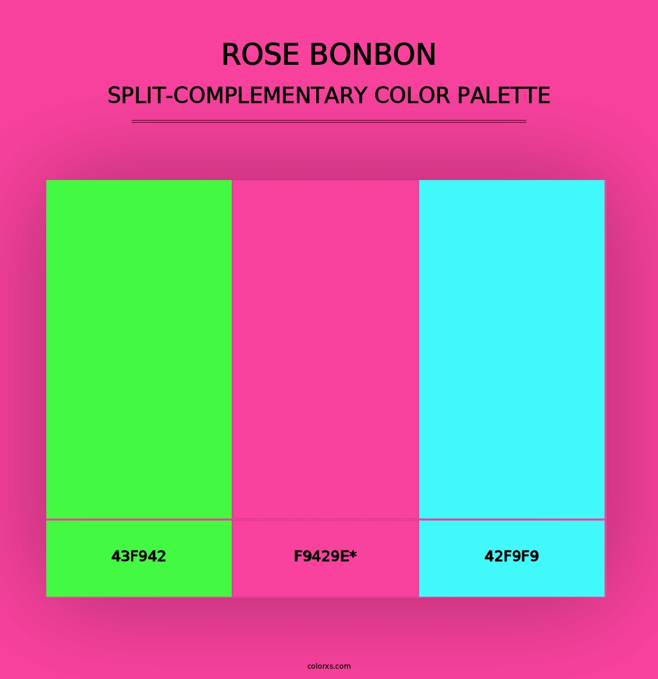 Rose Bonbon - Split-Complementary Color Palette