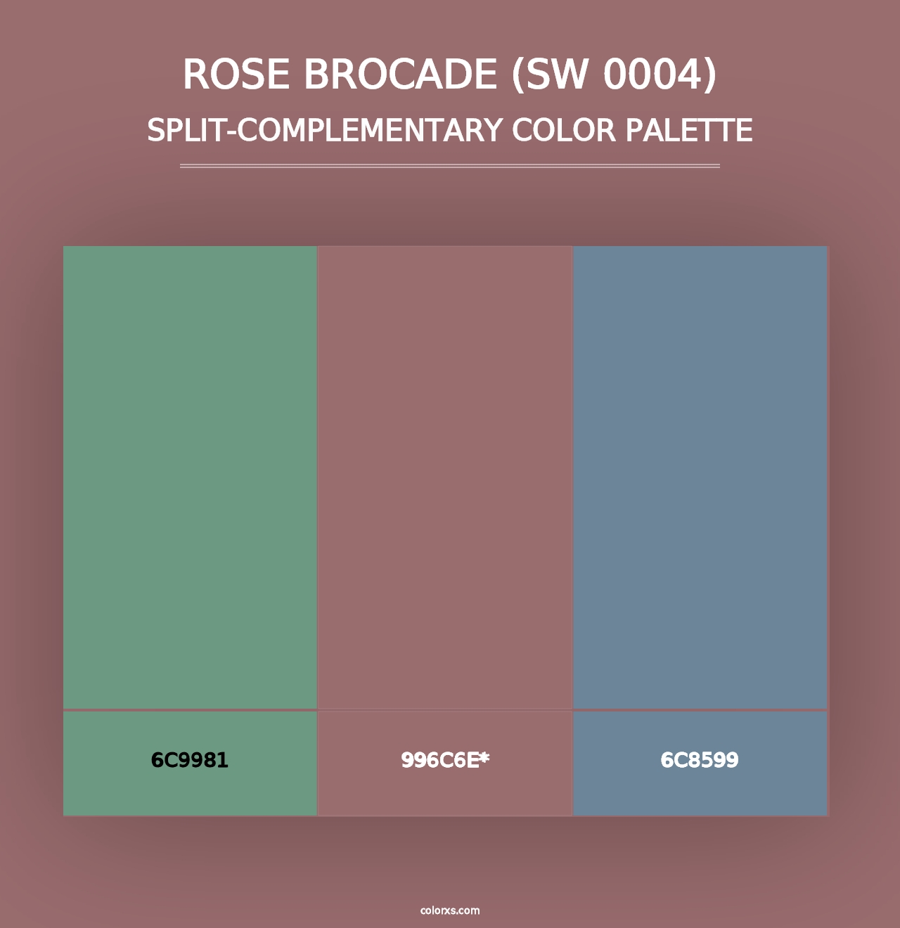 Rose Brocade (SW 0004) - Split-Complementary Color Palette