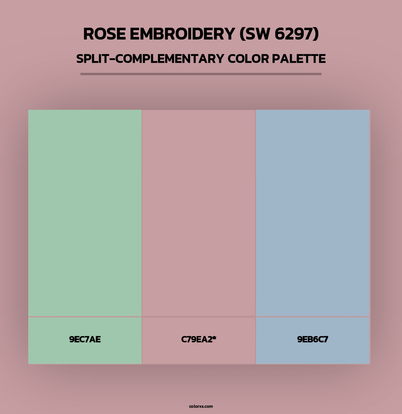 Rose Embroidery (SW 6297) - Split-Complementary Color Palette