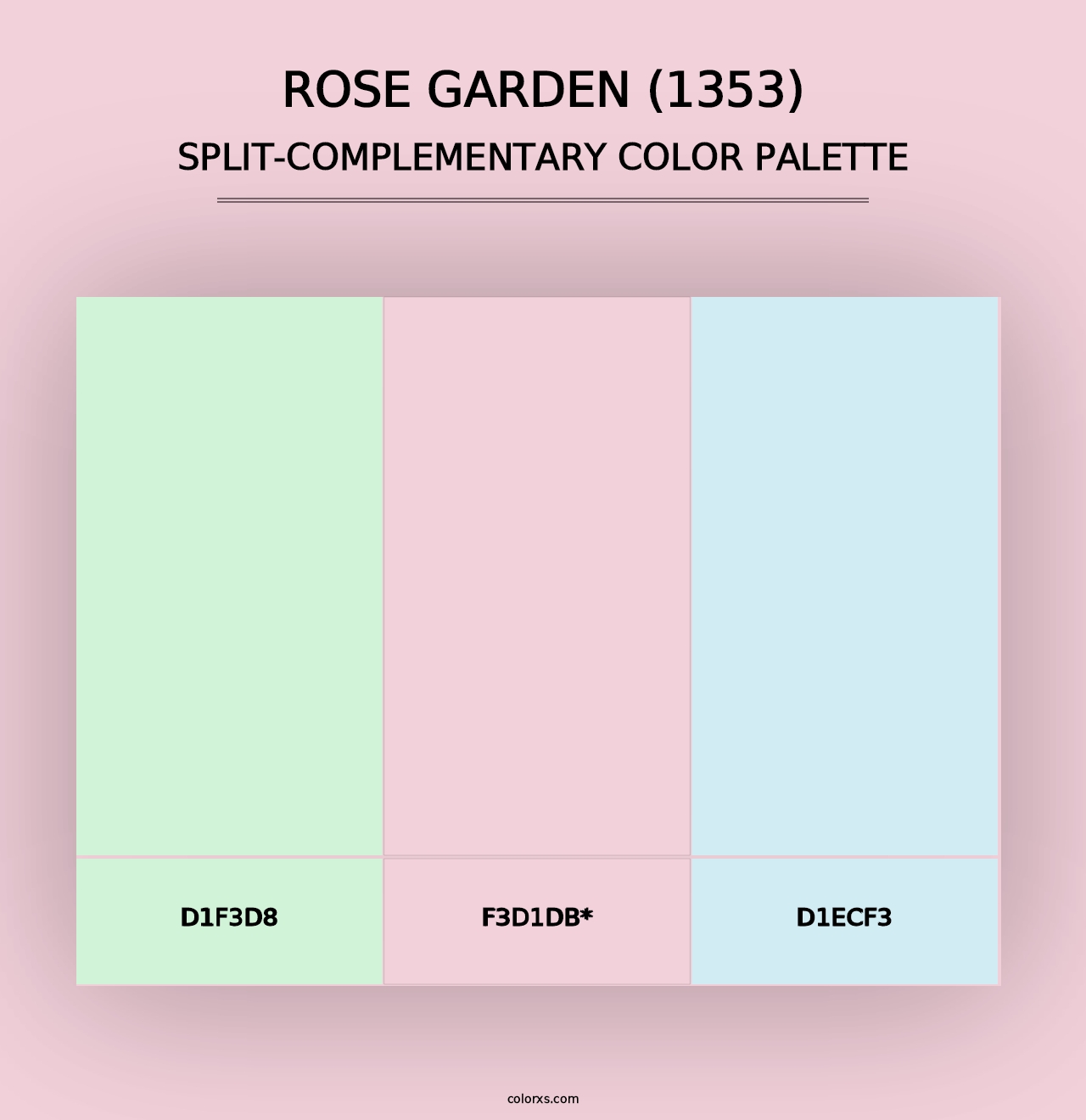 Rose Garden (1353) - Split-Complementary Color Palette