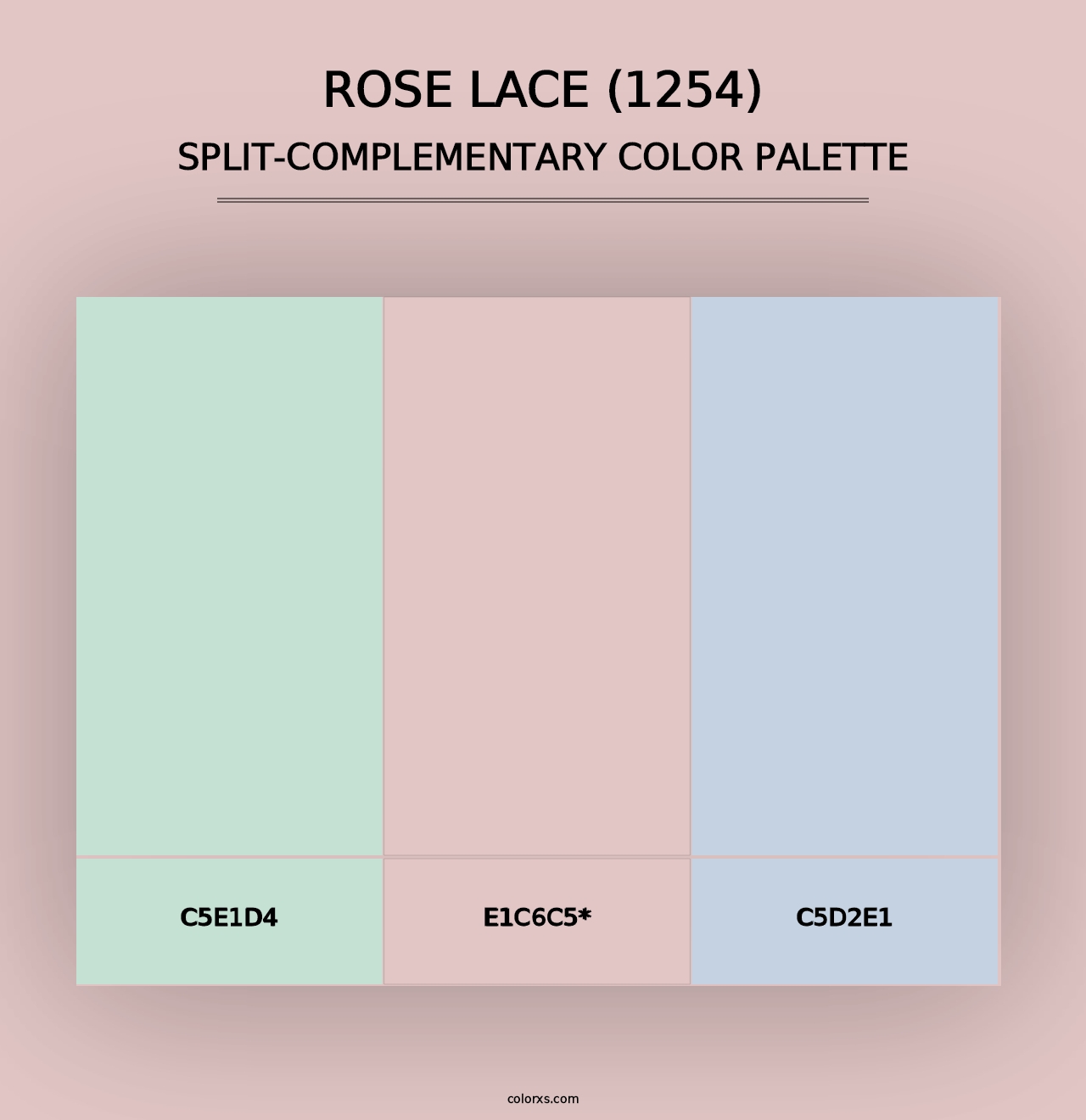 Rose Lace (1254) - Split-Complementary Color Palette