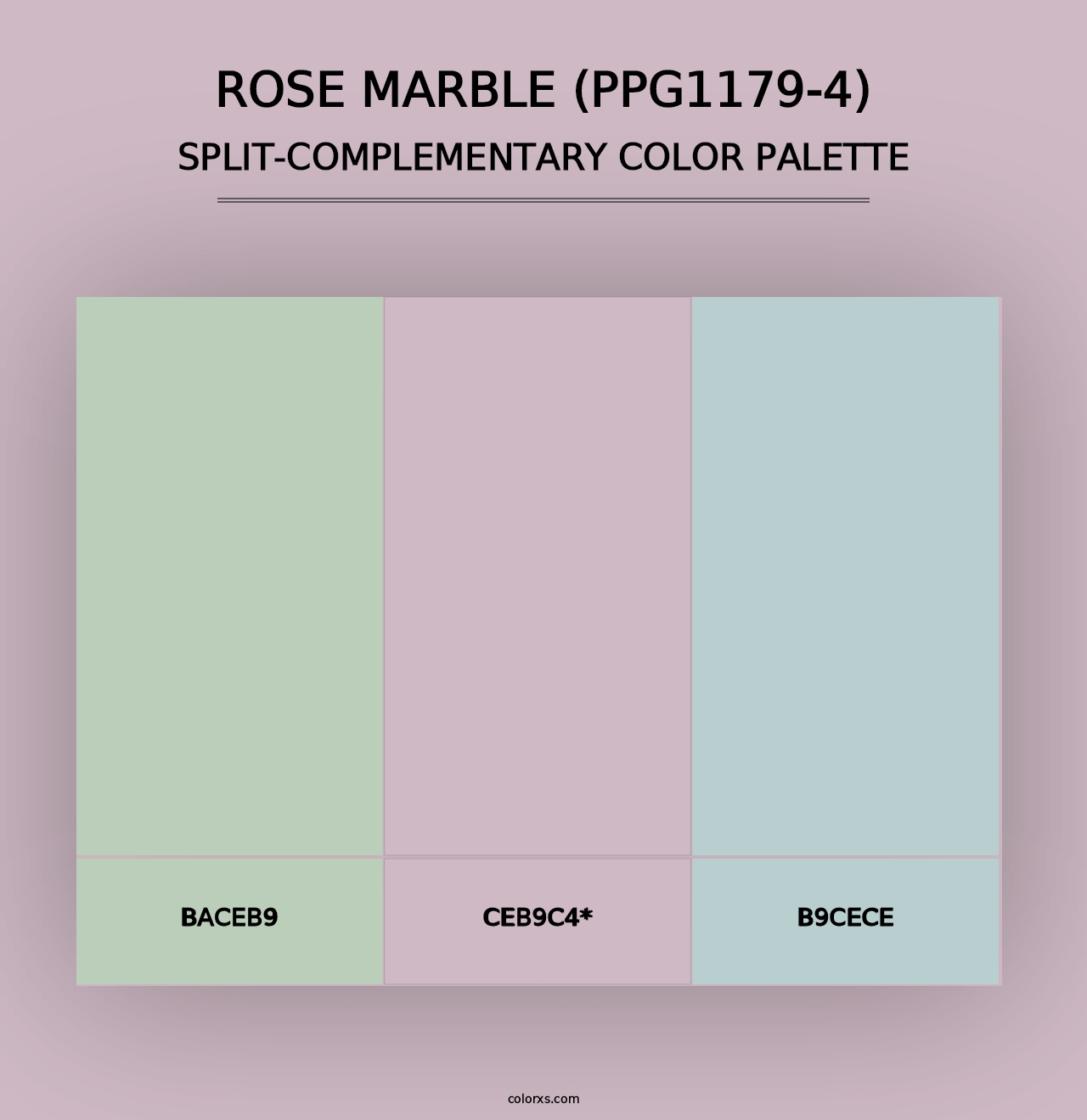 Rose Marble (PPG1179-4) - Split-Complementary Color Palette