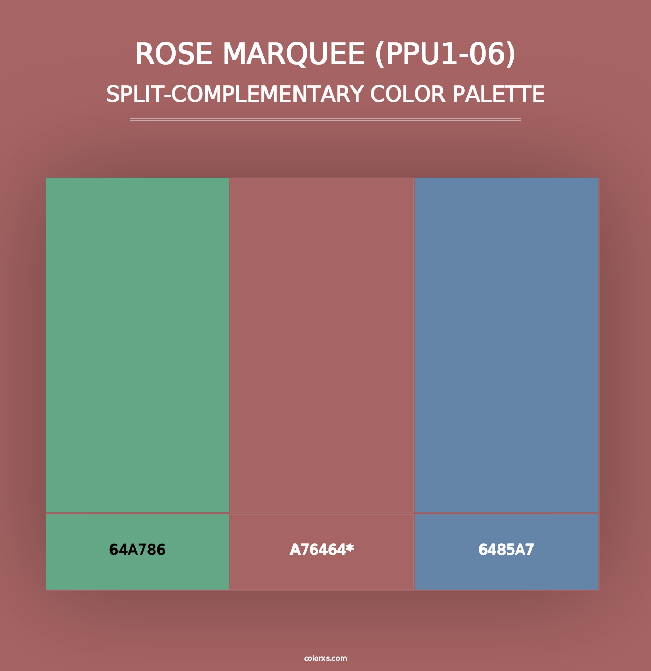 Rose Marquee (PPU1-06) - Split-Complementary Color Palette