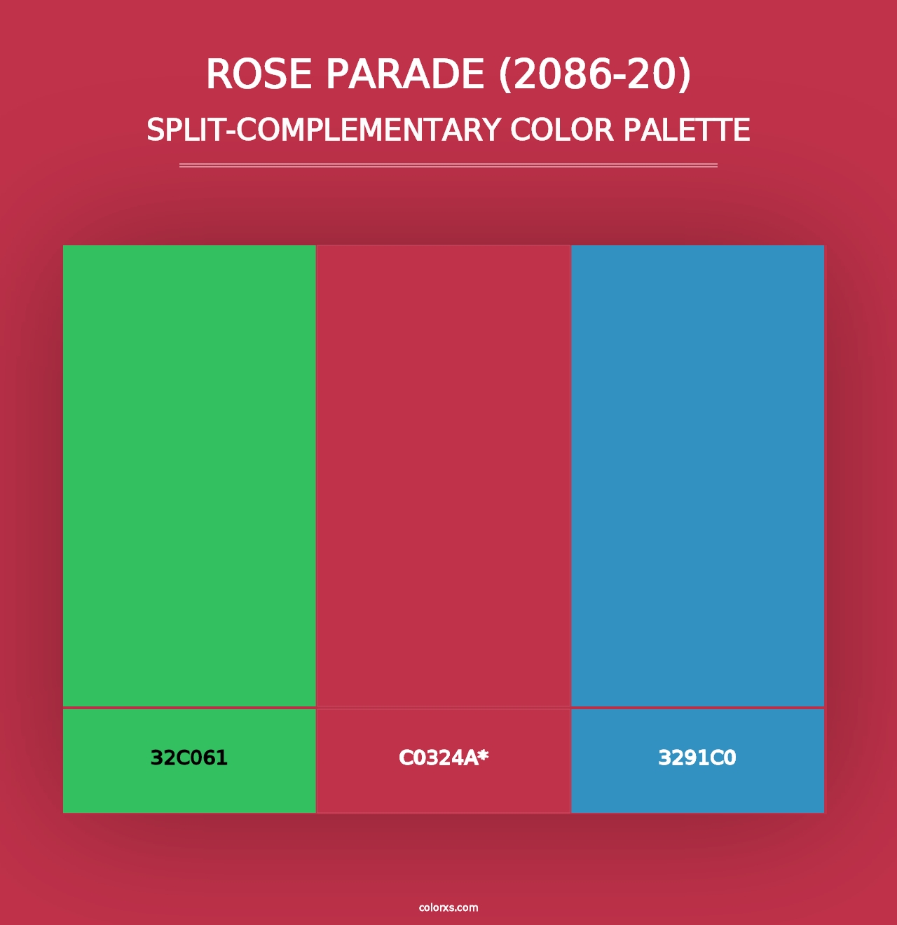 Rose Parade (2086-20) - Split-Complementary Color Palette