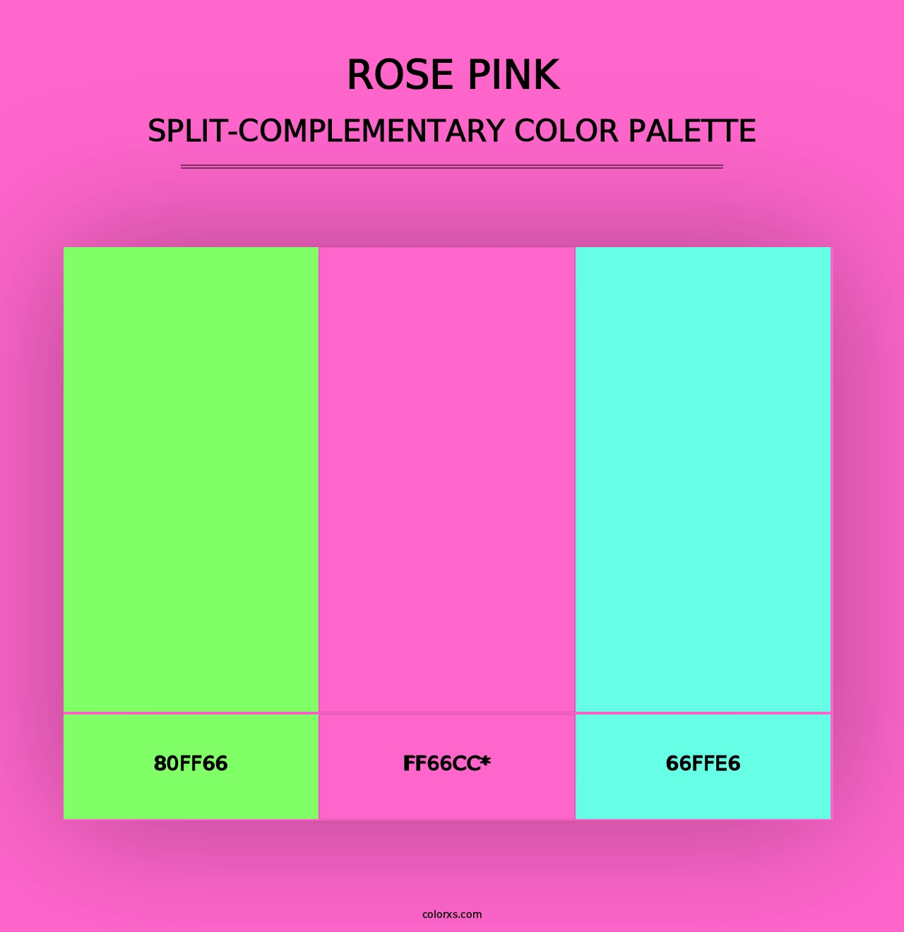 Rose Pink - Split-Complementary Color Palette