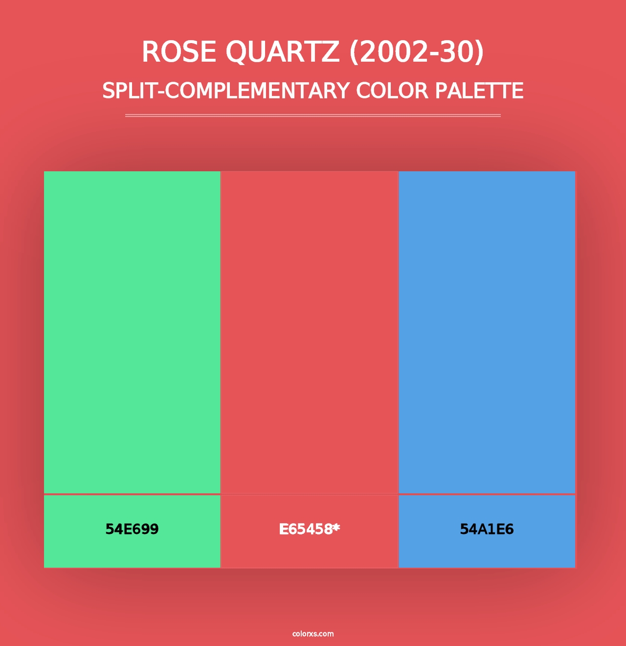 Rose Quartz (2002-30) - Split-Complementary Color Palette