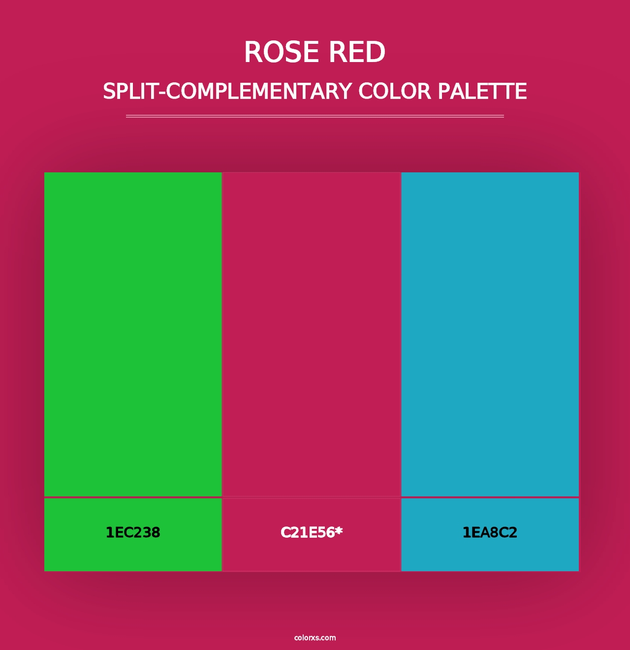 Rose Red - Split-Complementary Color Palette