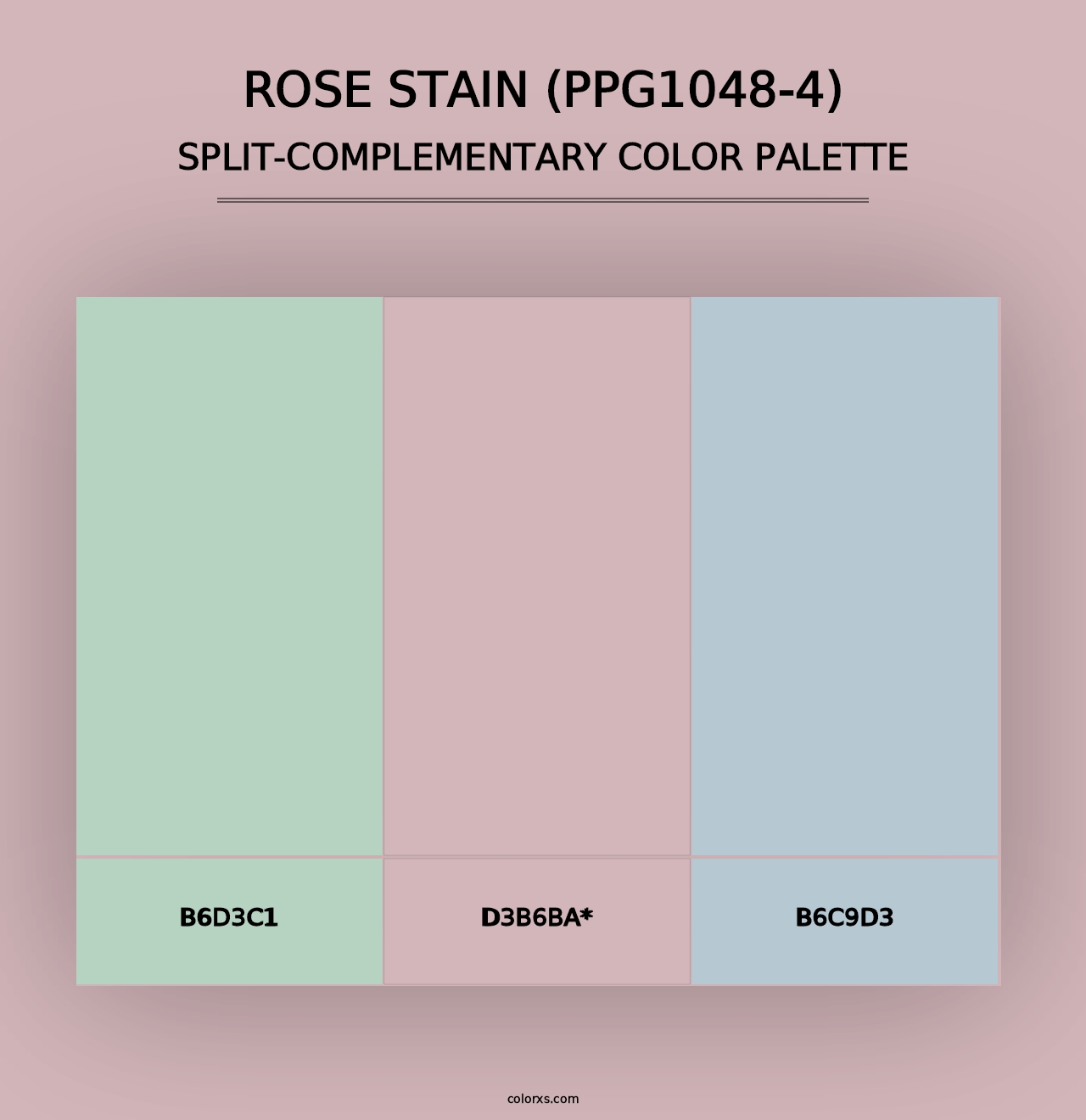 Rose Stain (PPG1048-4) - Split-Complementary Color Palette