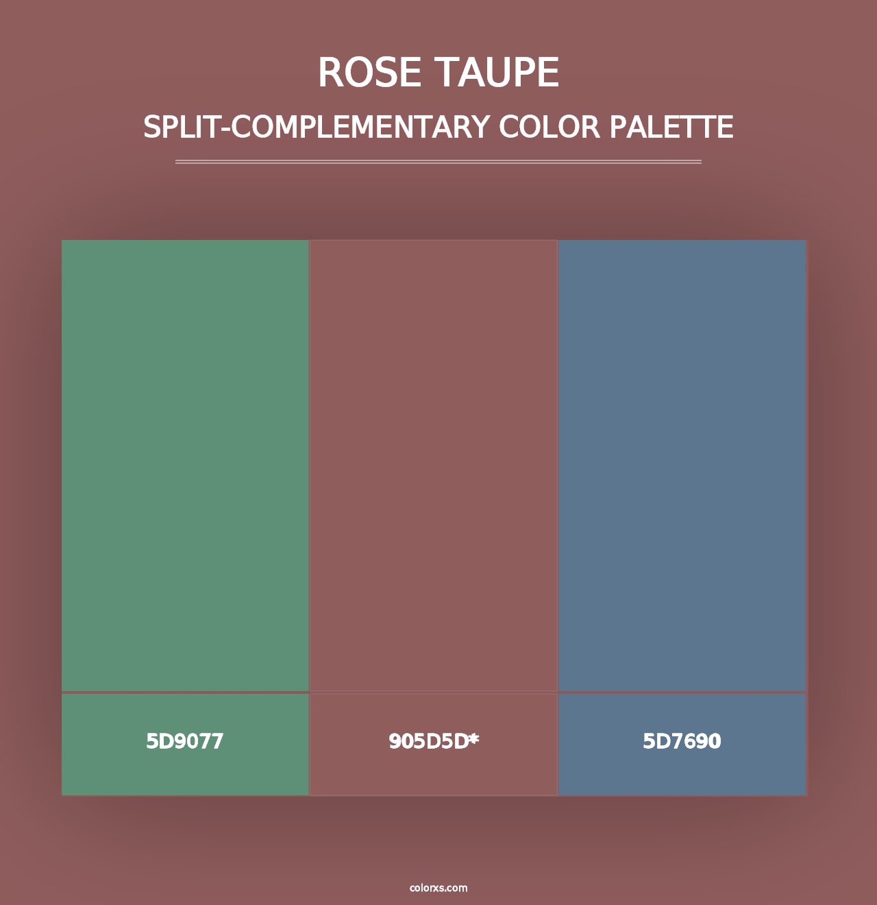 Rose Taupe - Split-Complementary Color Palette