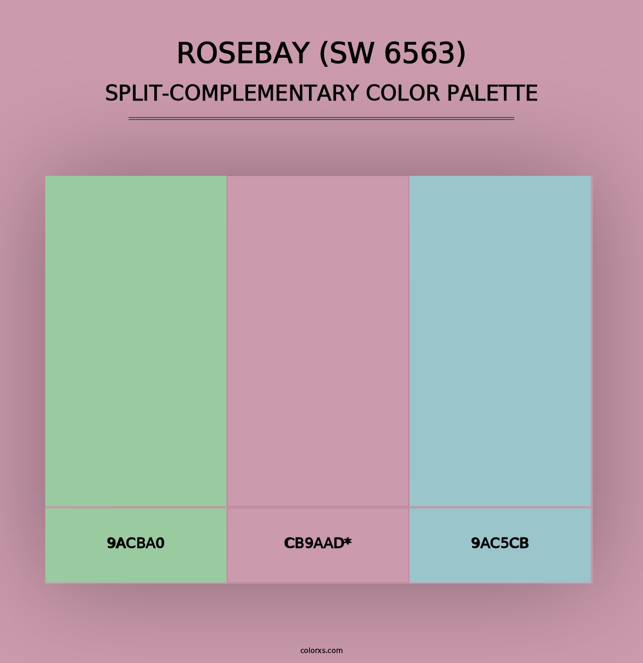 Rosebay (SW 6563) - Split-Complementary Color Palette