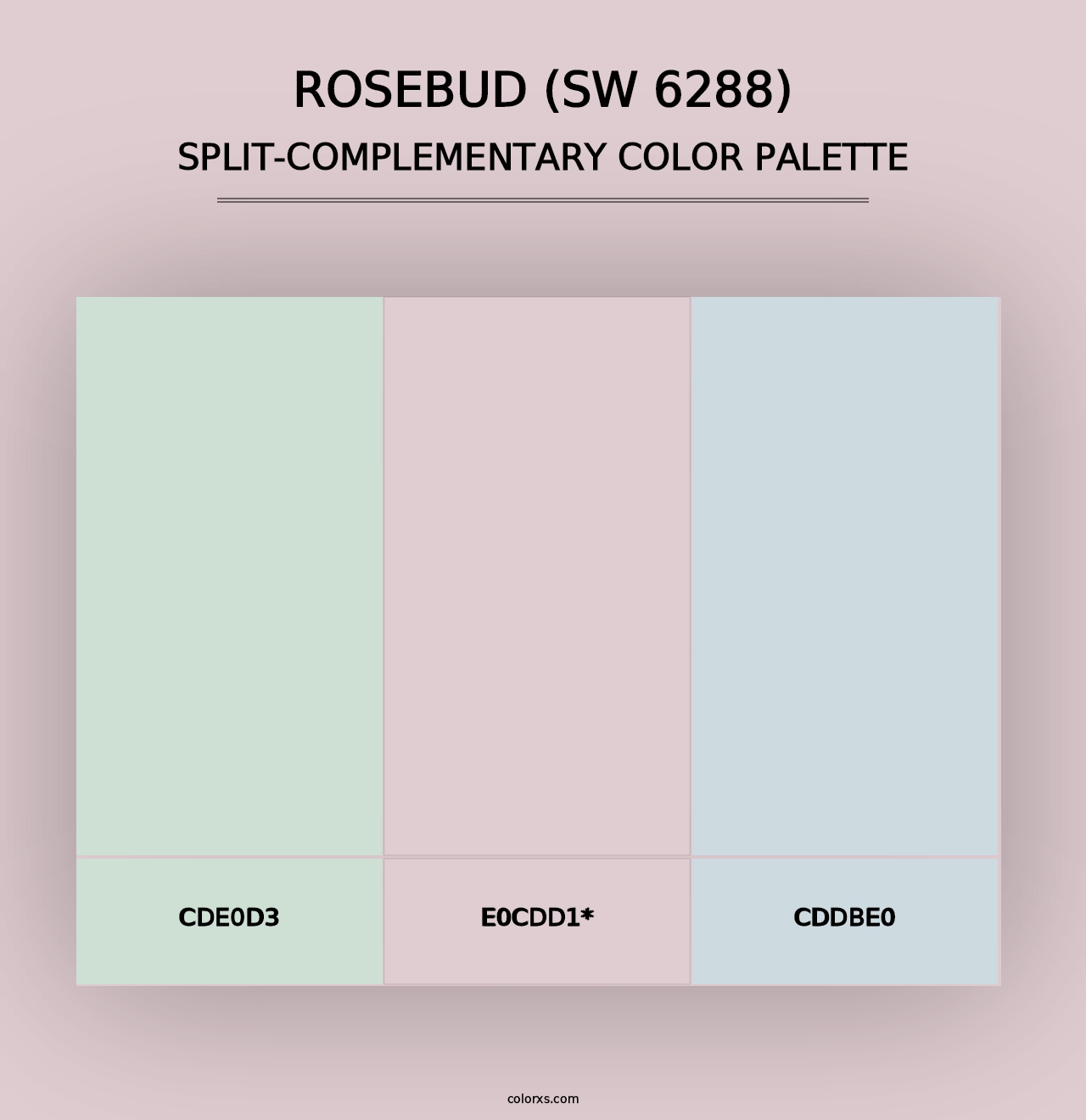 Rosebud (SW 6288) - Split-Complementary Color Palette