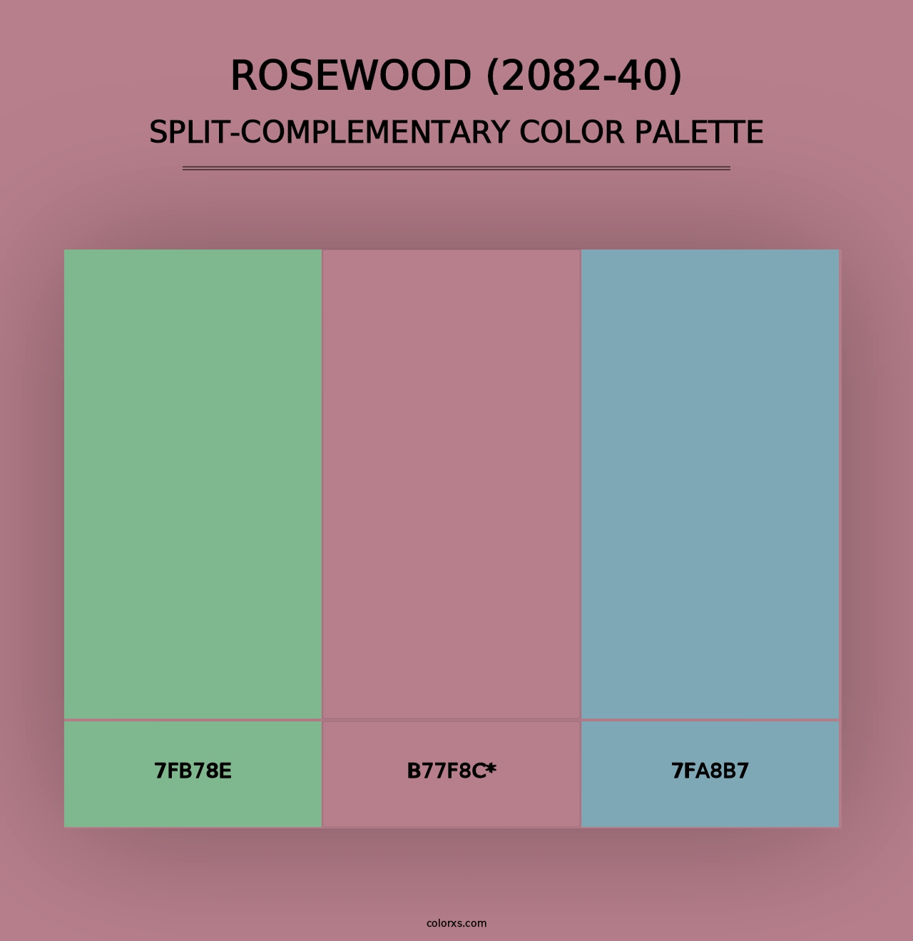 Rosewood (2082-40) - Split-Complementary Color Palette