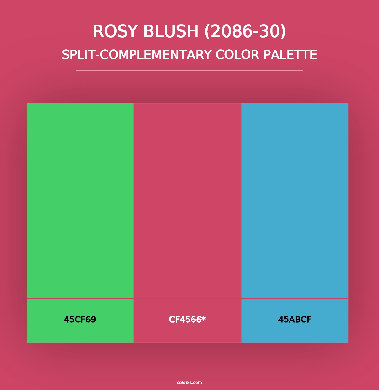 Rosy Blush (2086-30) - Split-Complementary Color Palette