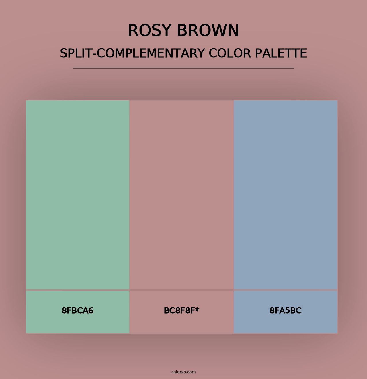 Rosy Brown - Split-Complementary Color Palette