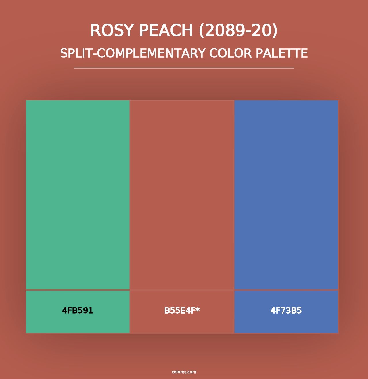 Rosy Peach (2089-20) - Split-Complementary Color Palette