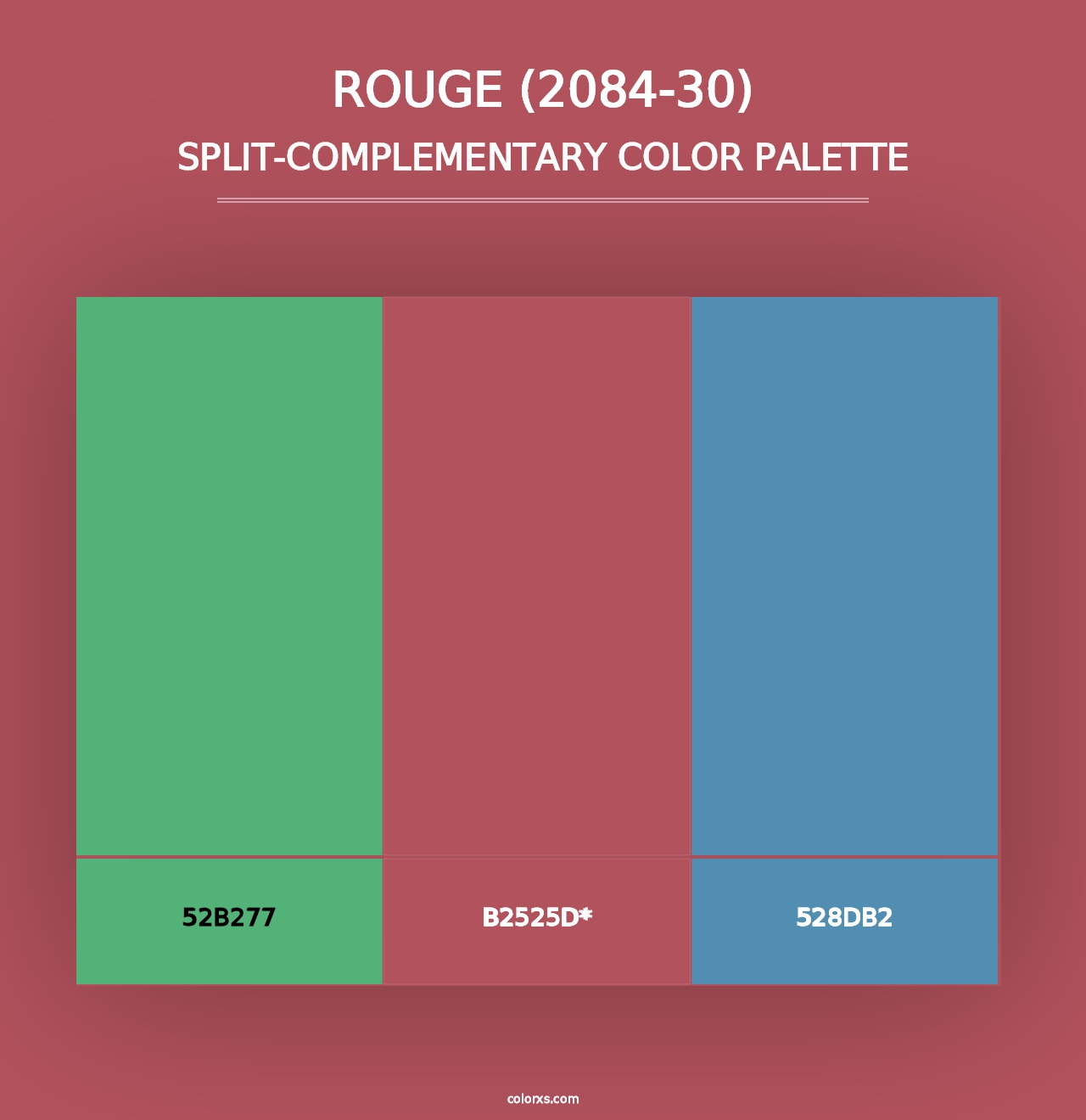 Rouge (2084-30) - Split-Complementary Color Palette