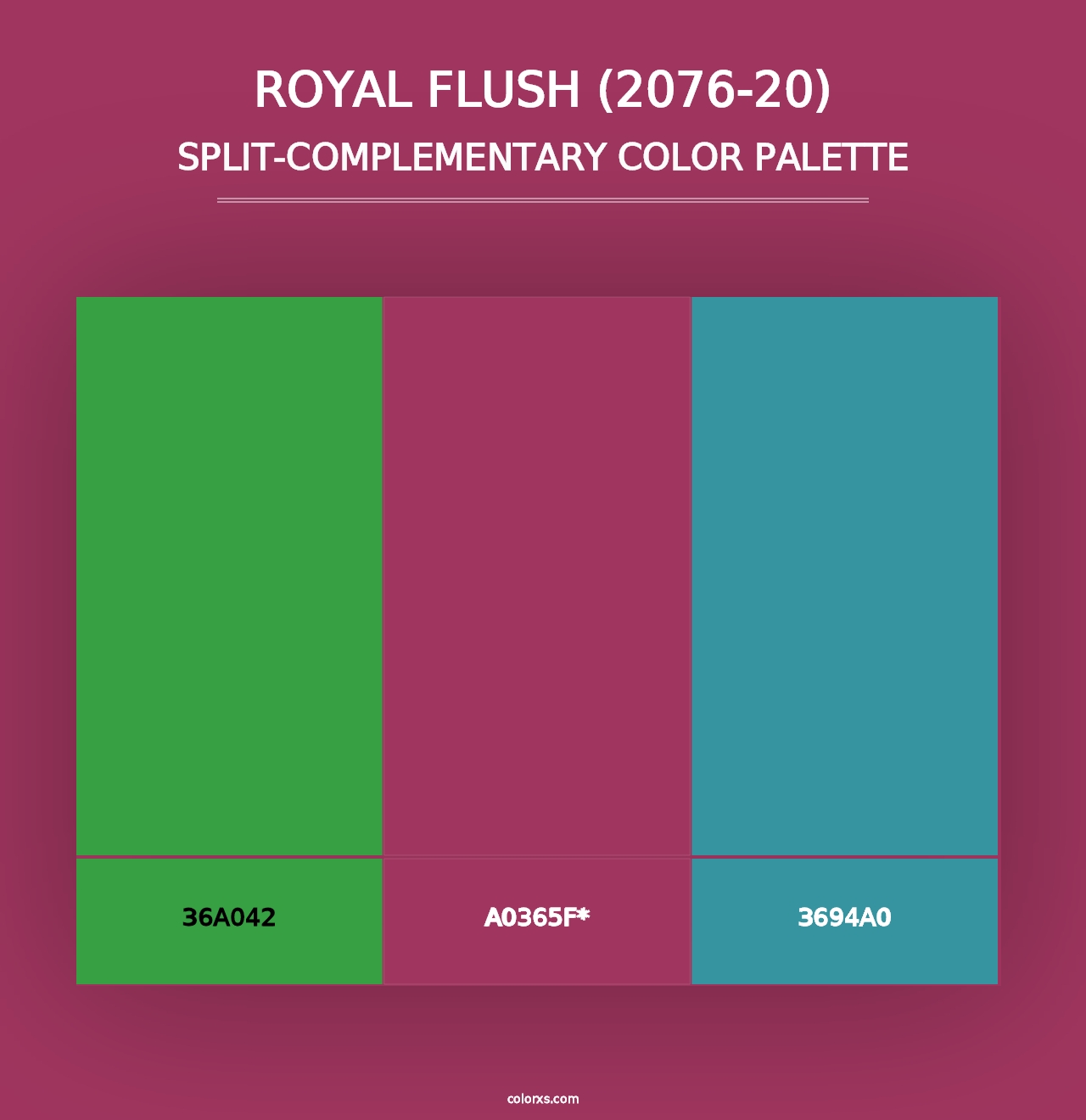 Royal Flush (2076-20) - Split-Complementary Color Palette